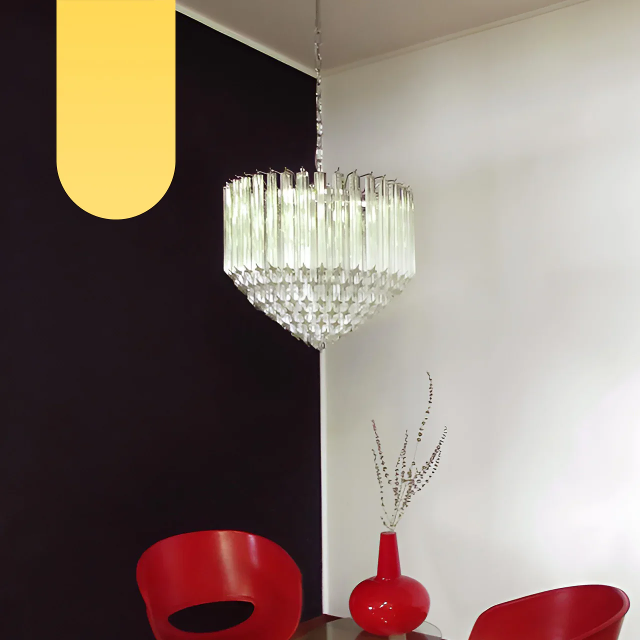 Murano Quadriedri Prisms Transparent Chandelier - Image 21