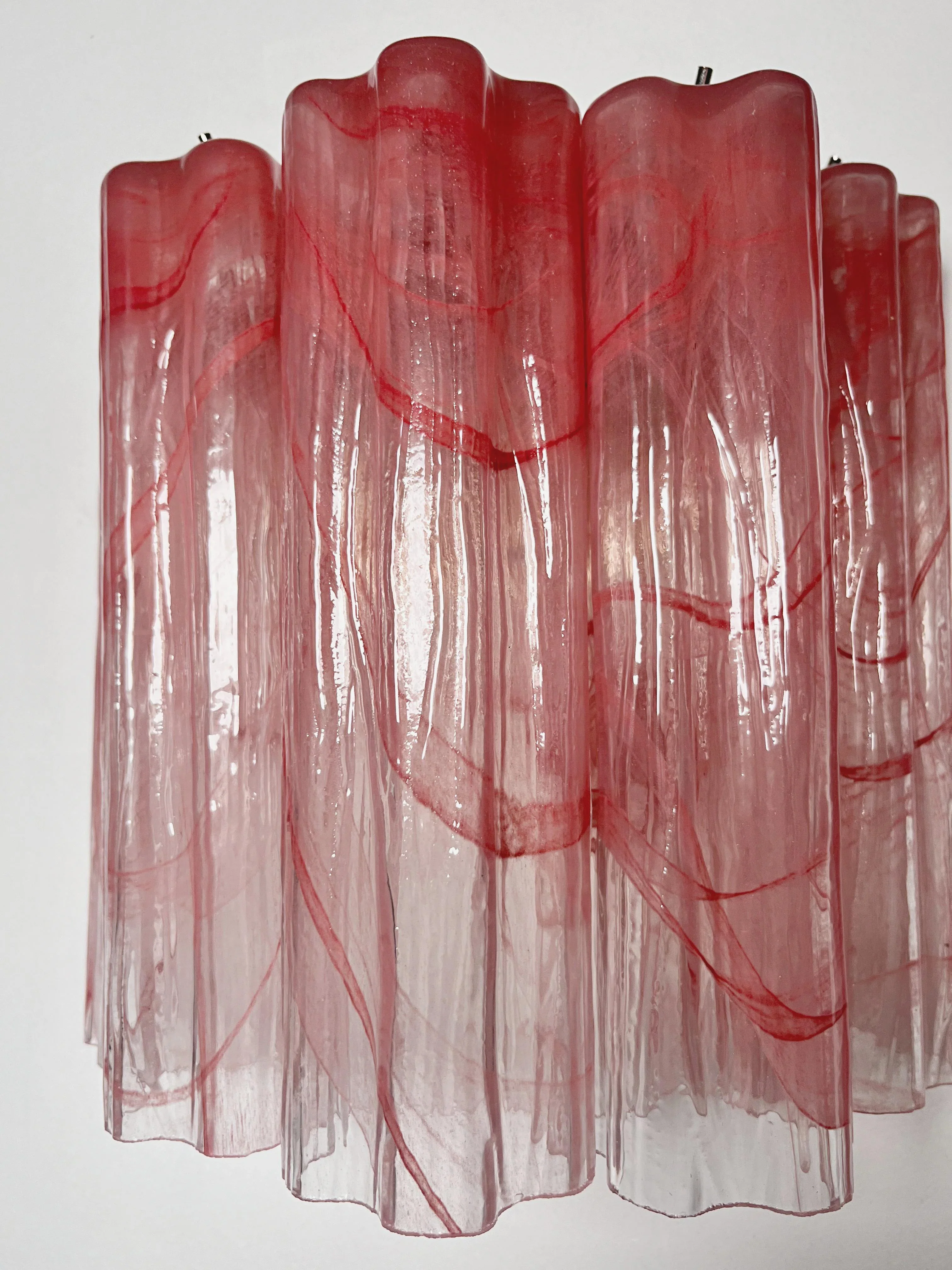 Star-Shaped Red Cloud-Patterned Glass Wall Lamp - Image 12