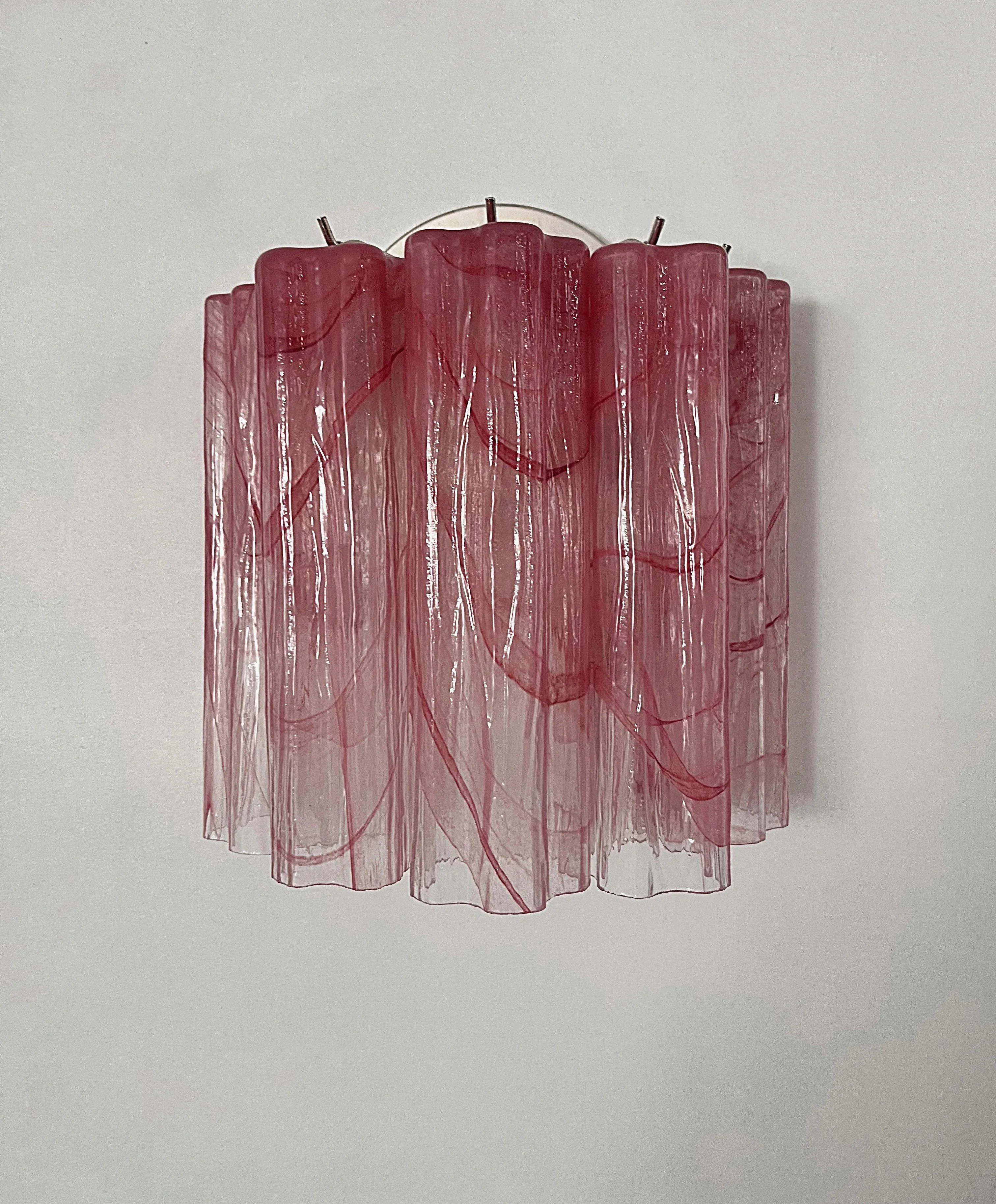 Star-Shaped Red Cloud-Patterned Glass Wall Lamp - Image 13