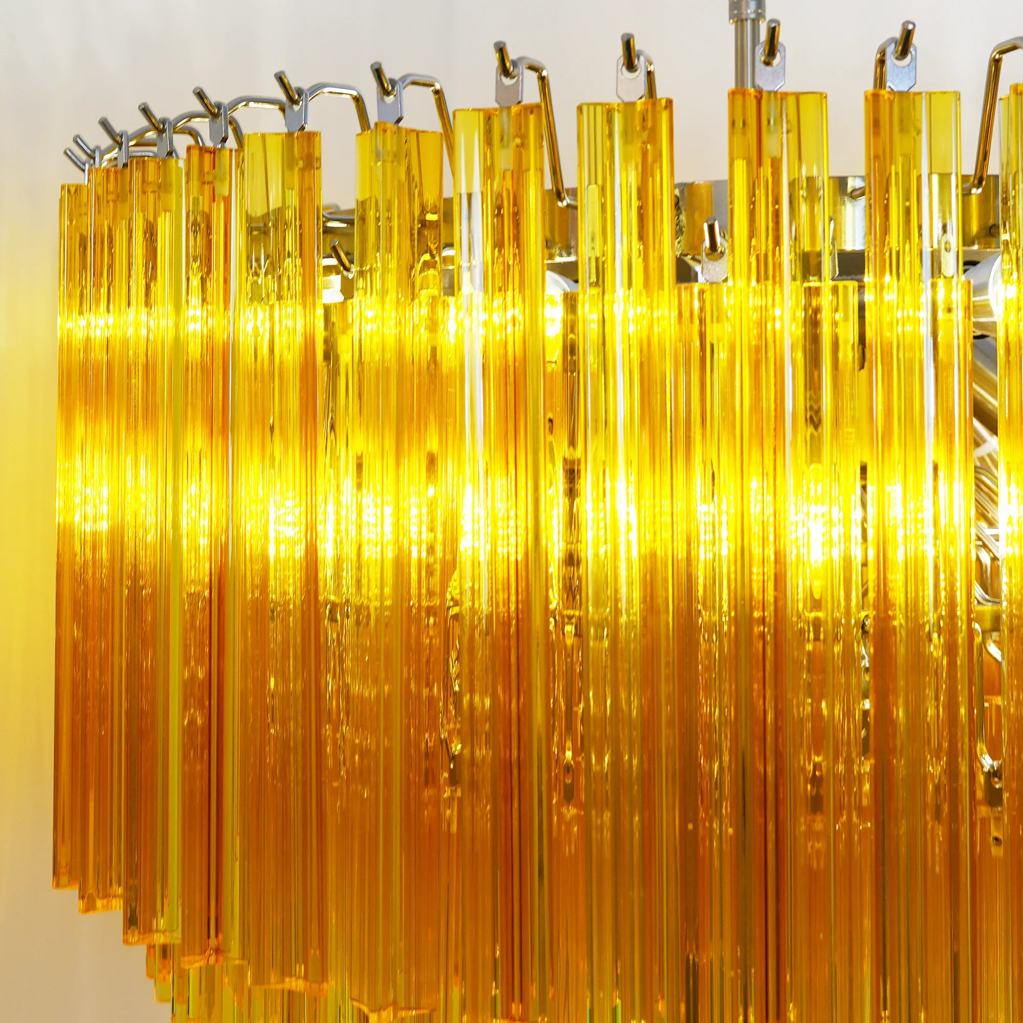 Murano Round Prisms Amber Chandelier - Image 17
