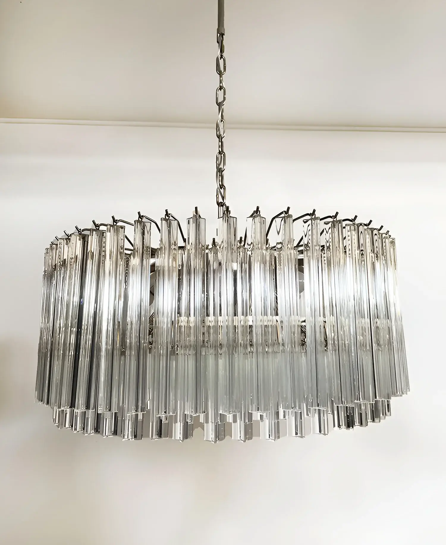 Murano Round Prisms Transparent Chandelier - Image 19