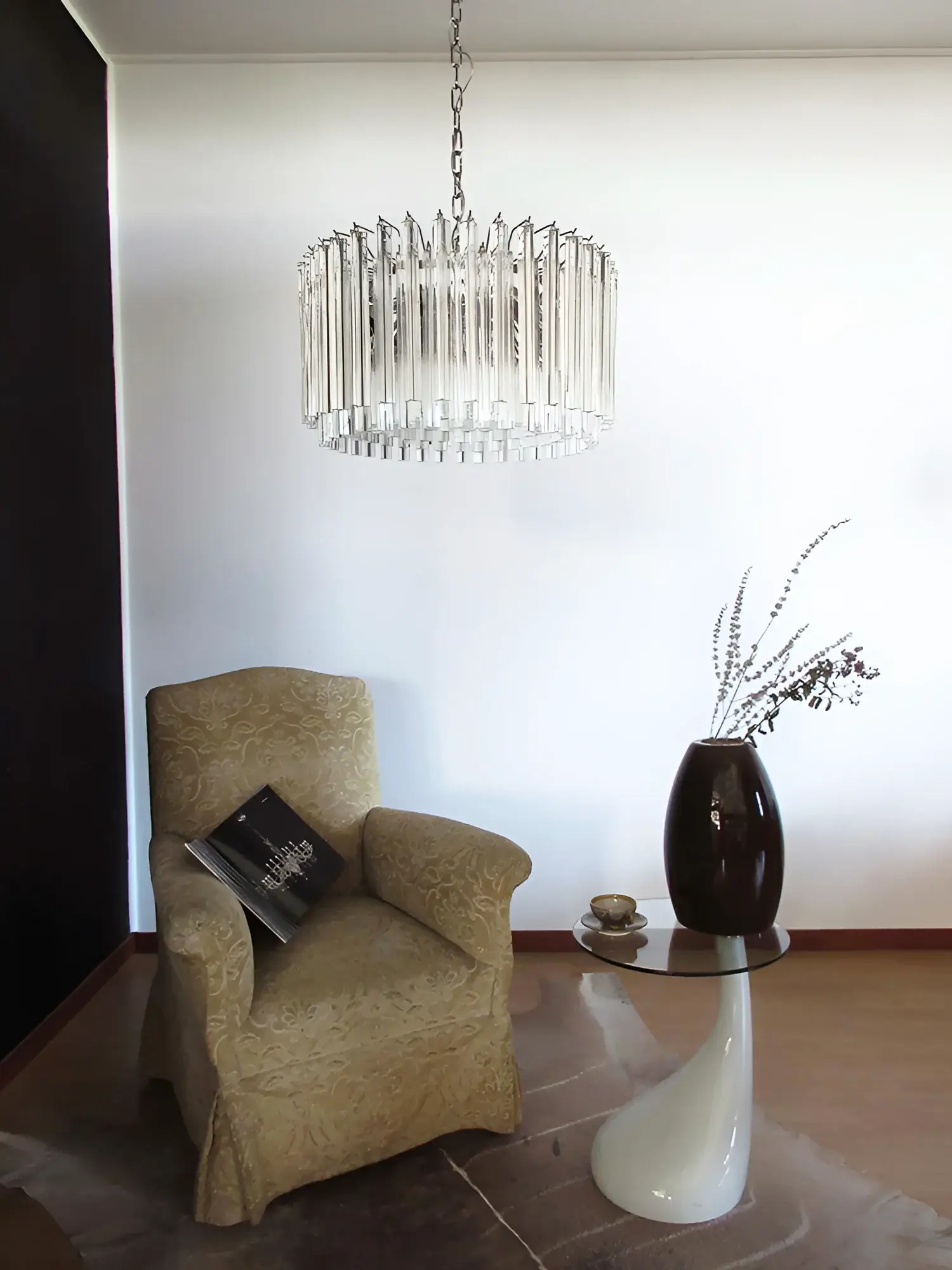 Murano Round Prisms Transparent Chandelier - Image 5