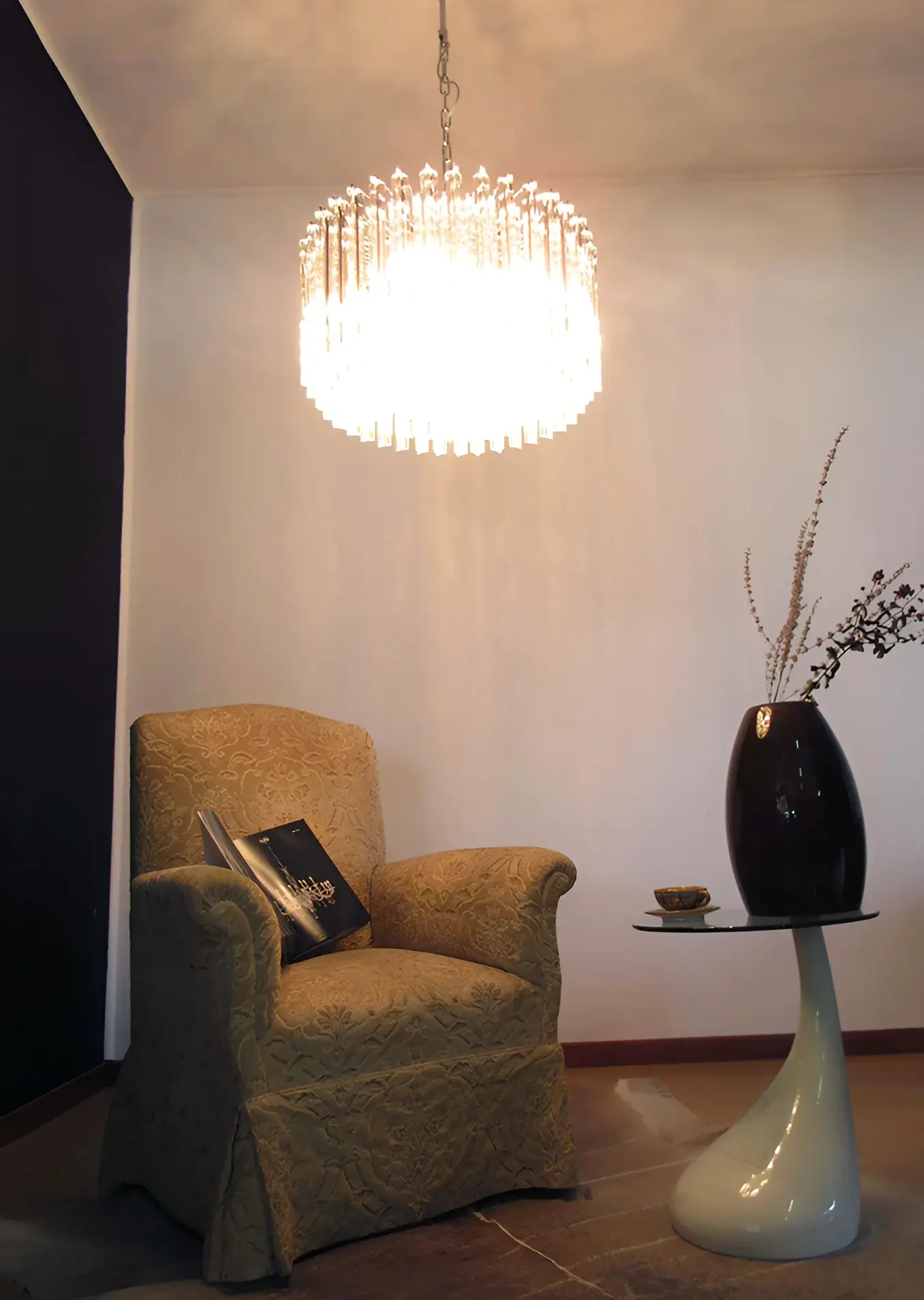 Murano Round Prisms Transparent Chandelier - Image 7