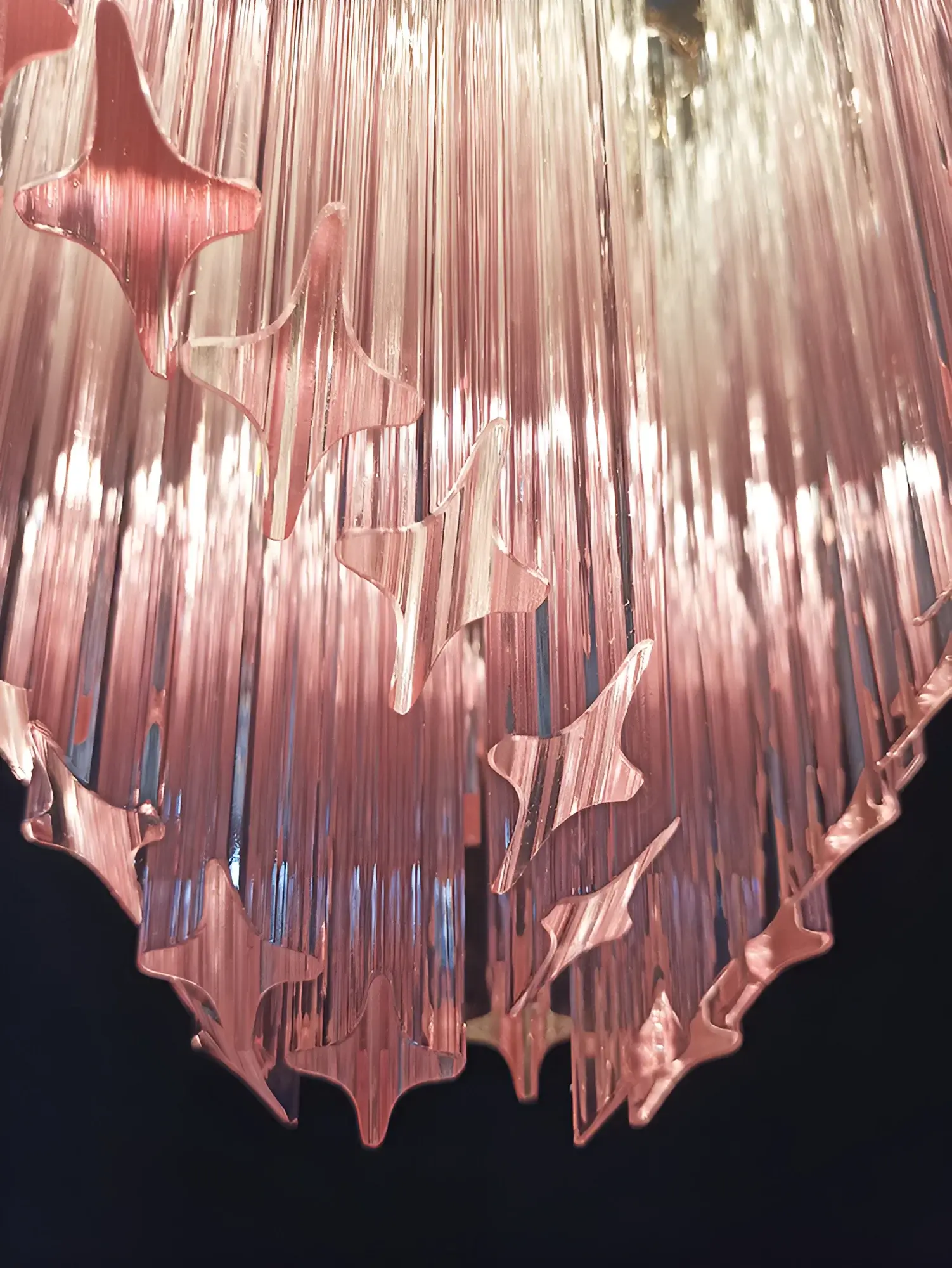 Murano Shaded Pink Prism Chandelier - Image 11