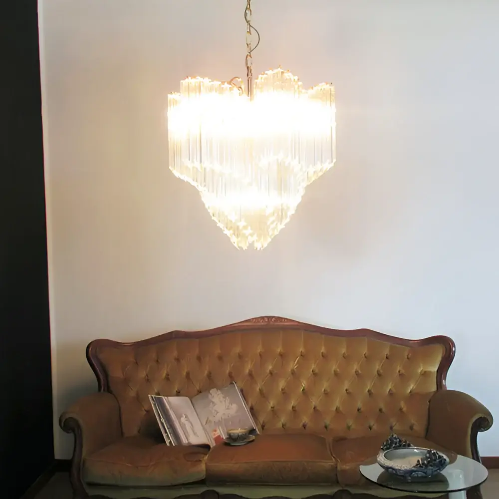 Murano Shaded Trasparent Prism Chandelier - Image 2