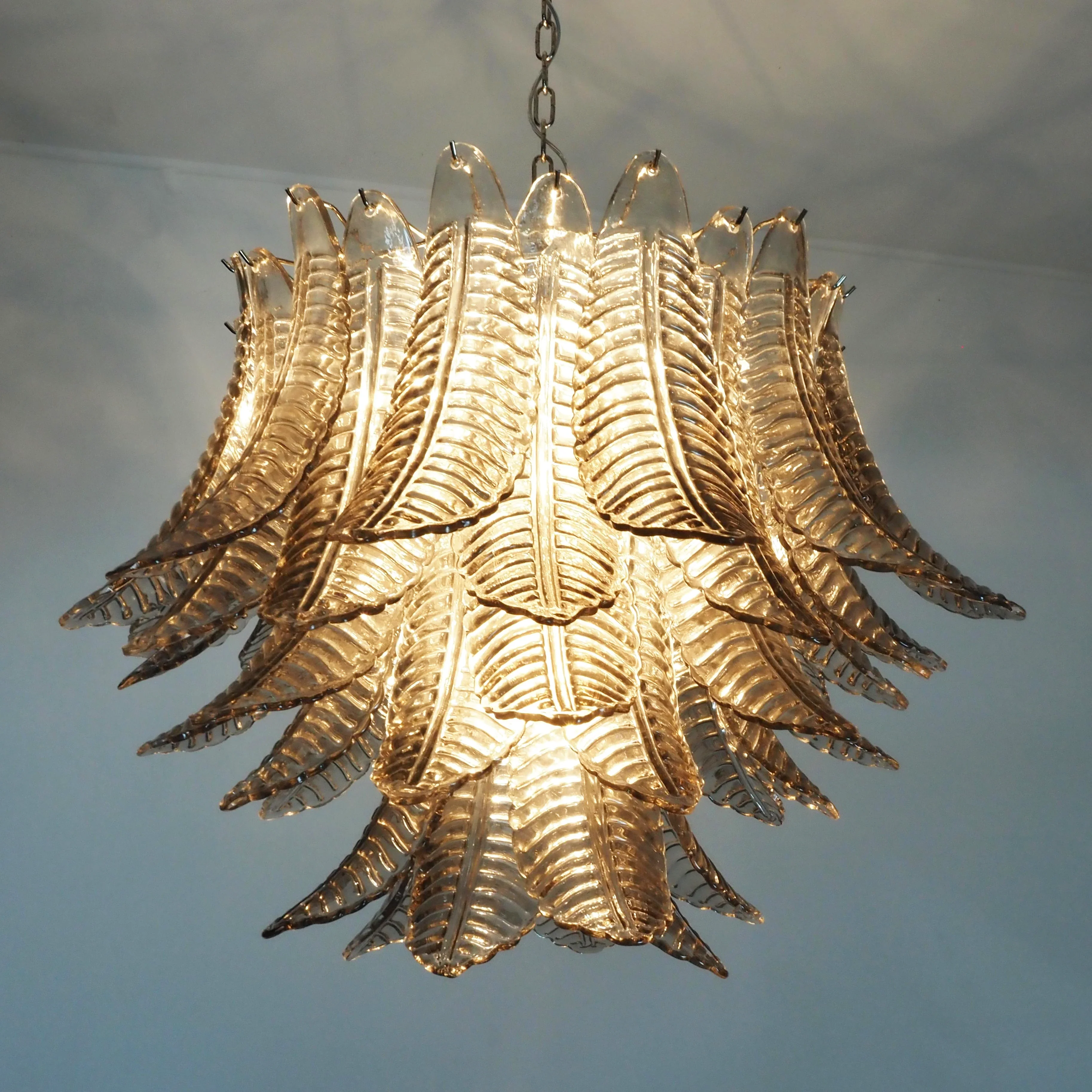 Murano Smoked Ferns Glass Chandelier - Image 10
