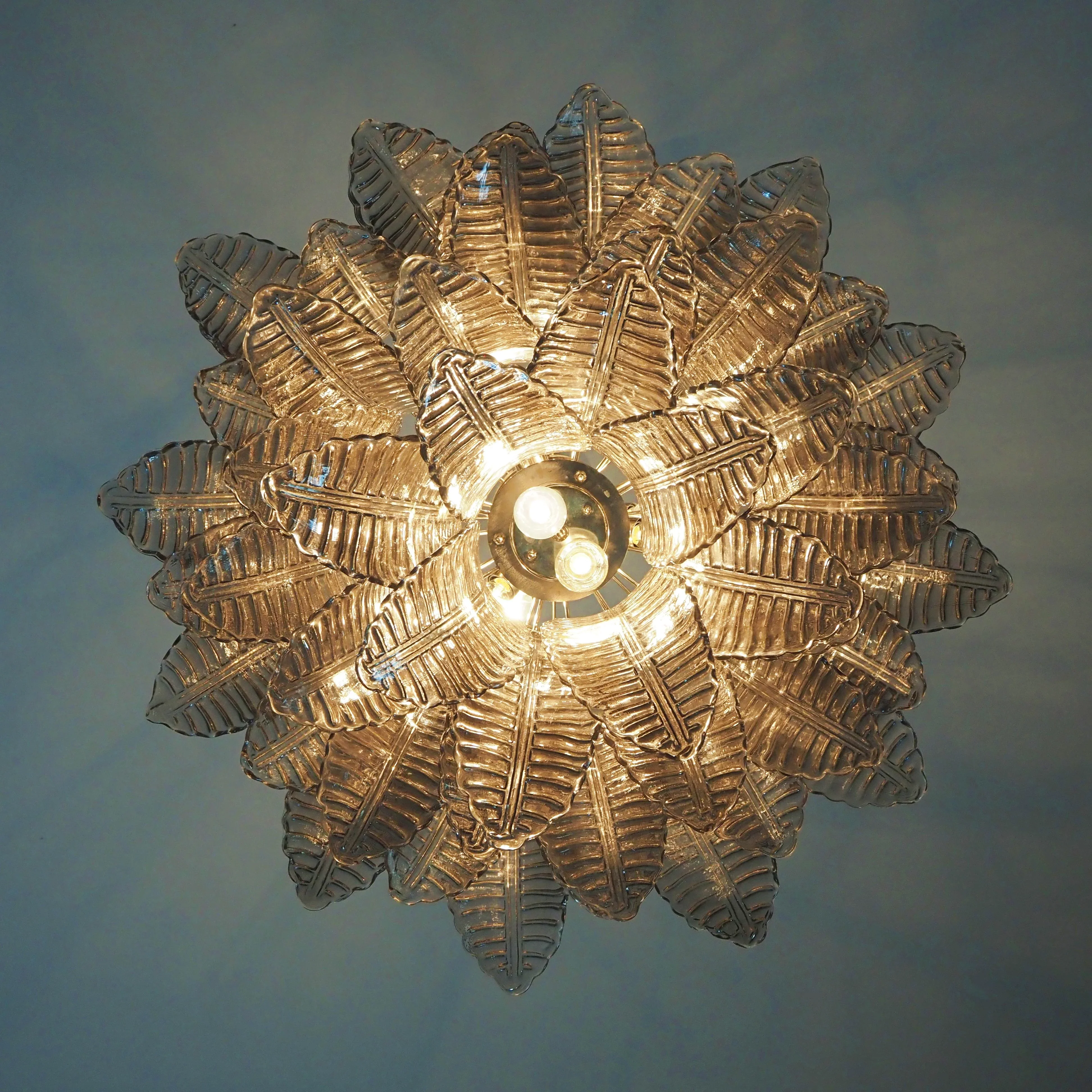 Murano Smoked Ferns Glass Chandelier - Image 14