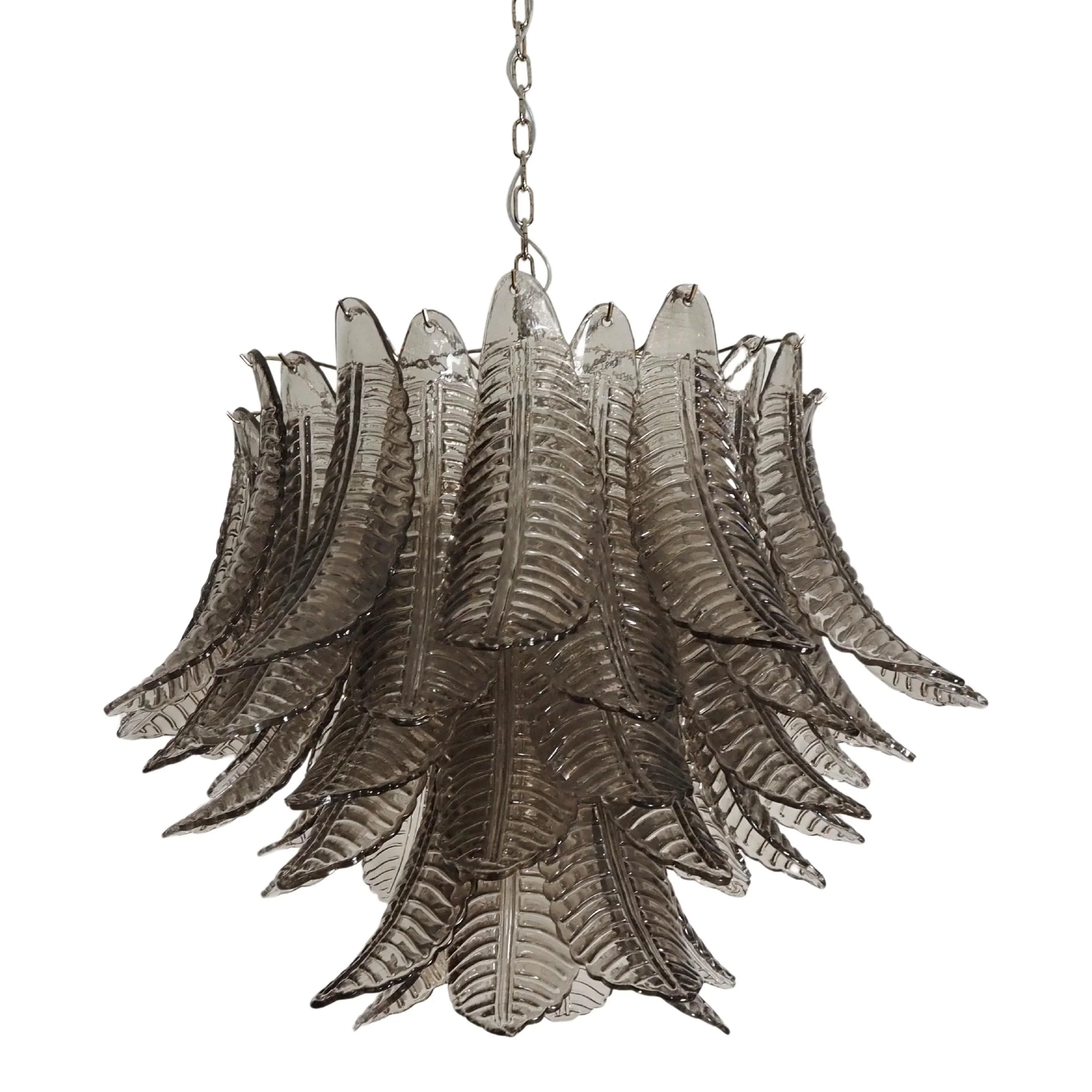 Murano Smoked Ferns Glass Chandelier - Image 19