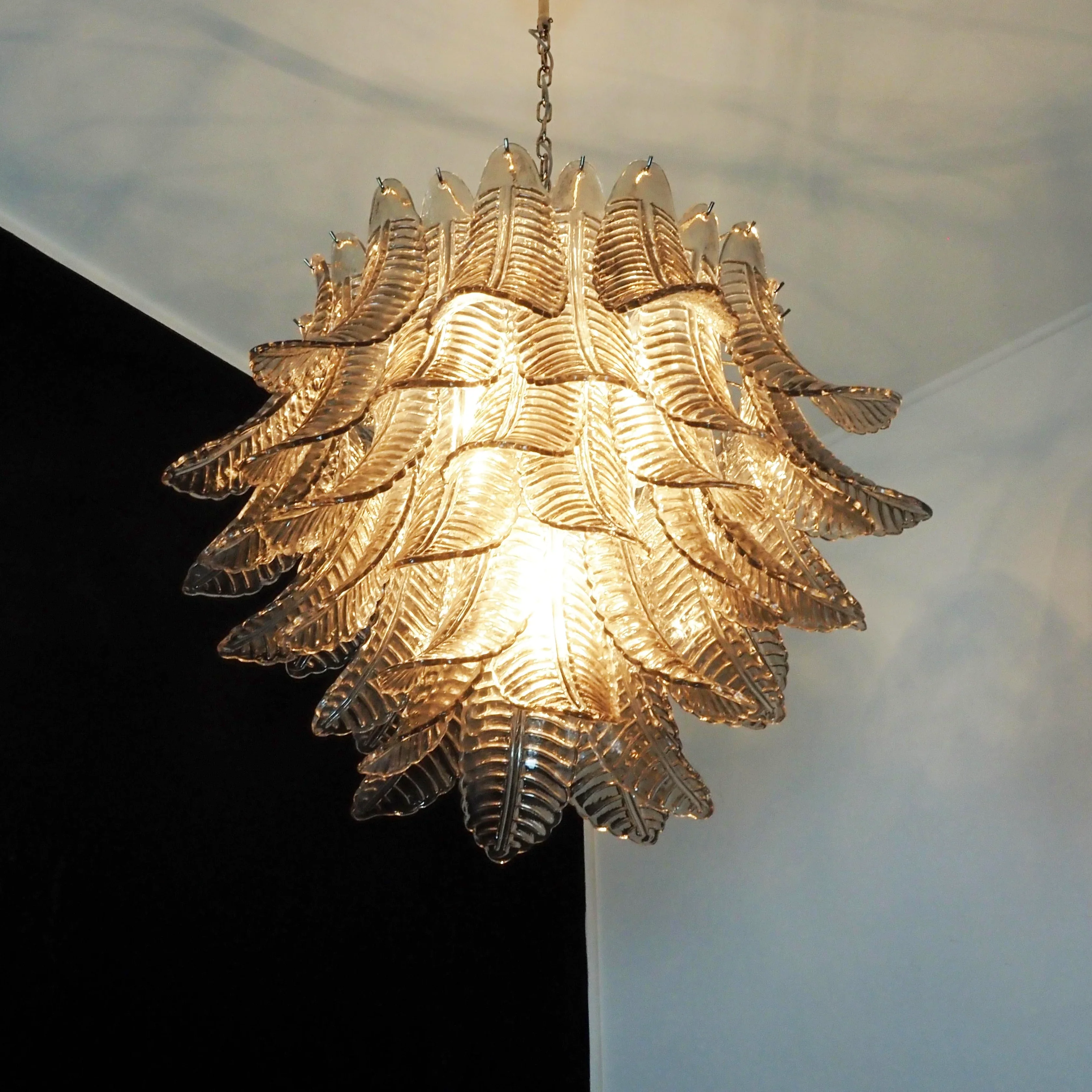 Murano Smoked Ferns Glass Chandelier - Image 7