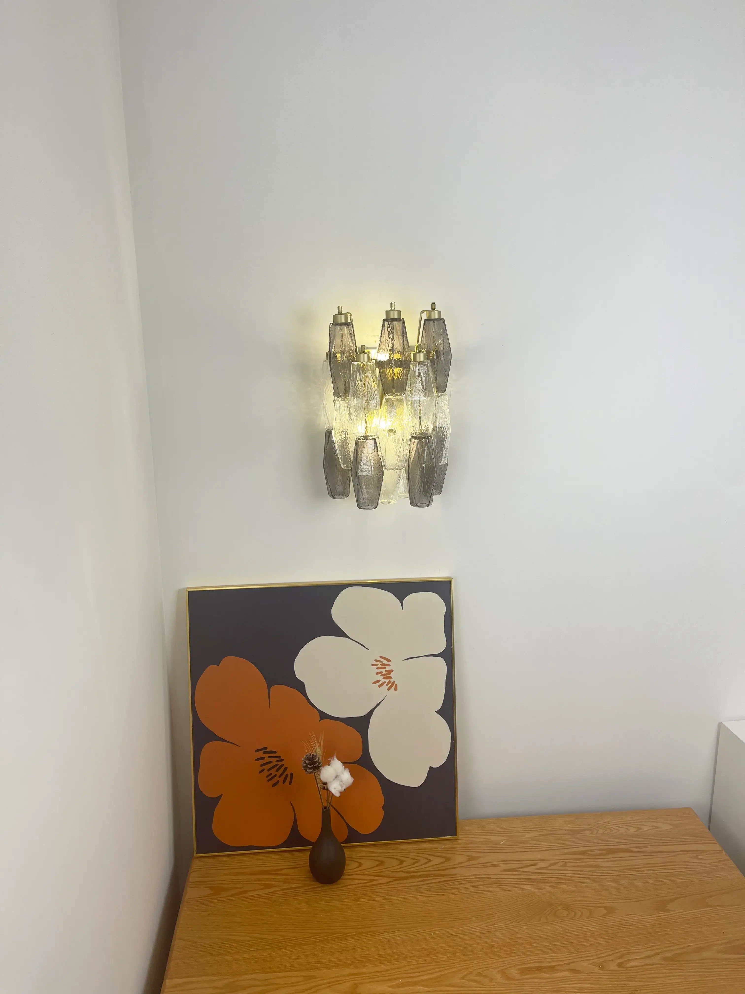 Murano Smoked Transparent Glass Wall Sconces - Image 10