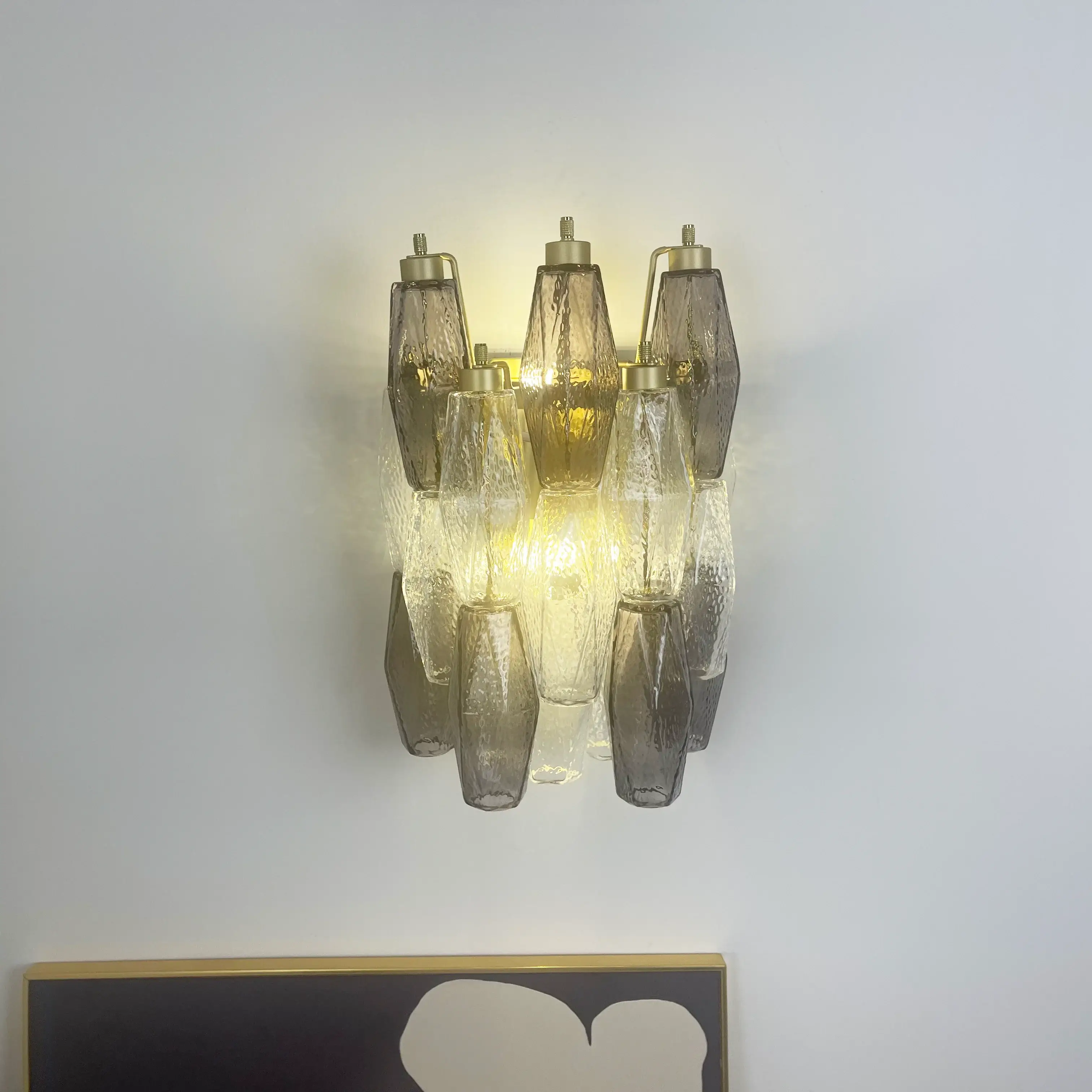 Murano Smoked Transparent Glass Wall Sconces - Image 13