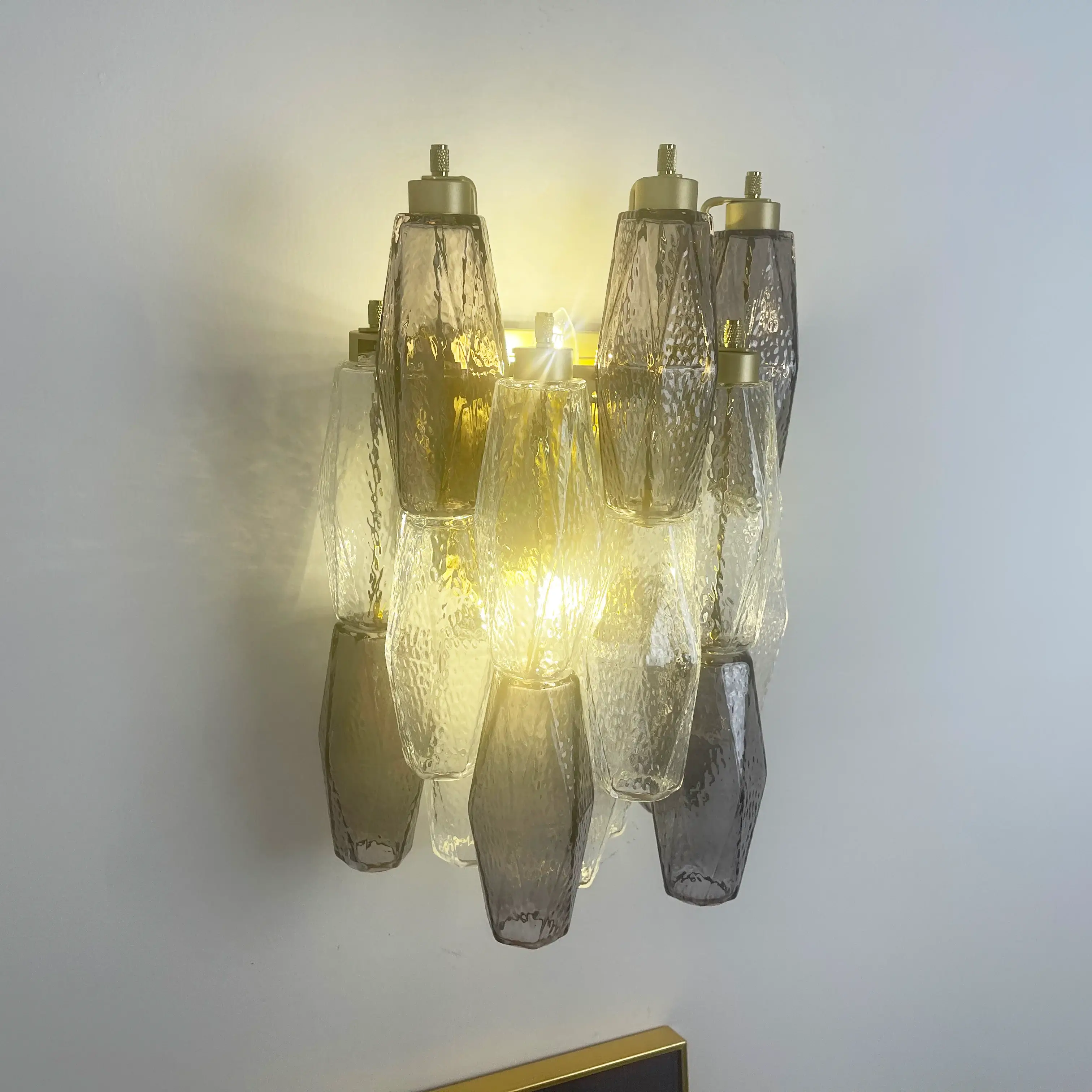 Murano Smoked Transparent Glass Wall Sconces - Image 15