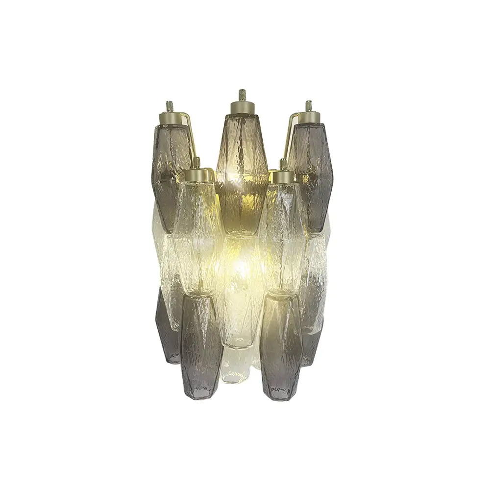 Murano Smoked Transparent Glass Wall Sconces - Image 17