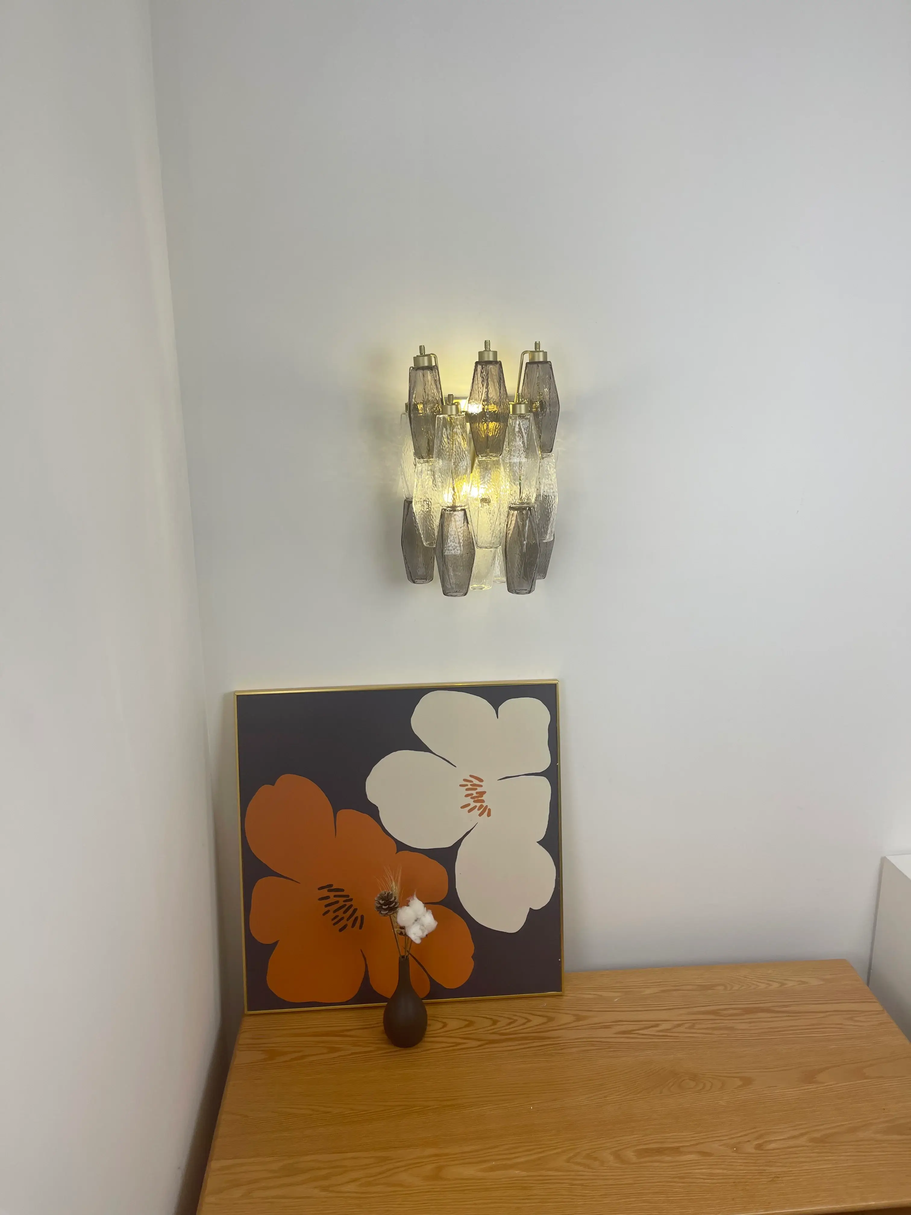 Murano Smoked Transparent Glass Wall Sconces - Image 6