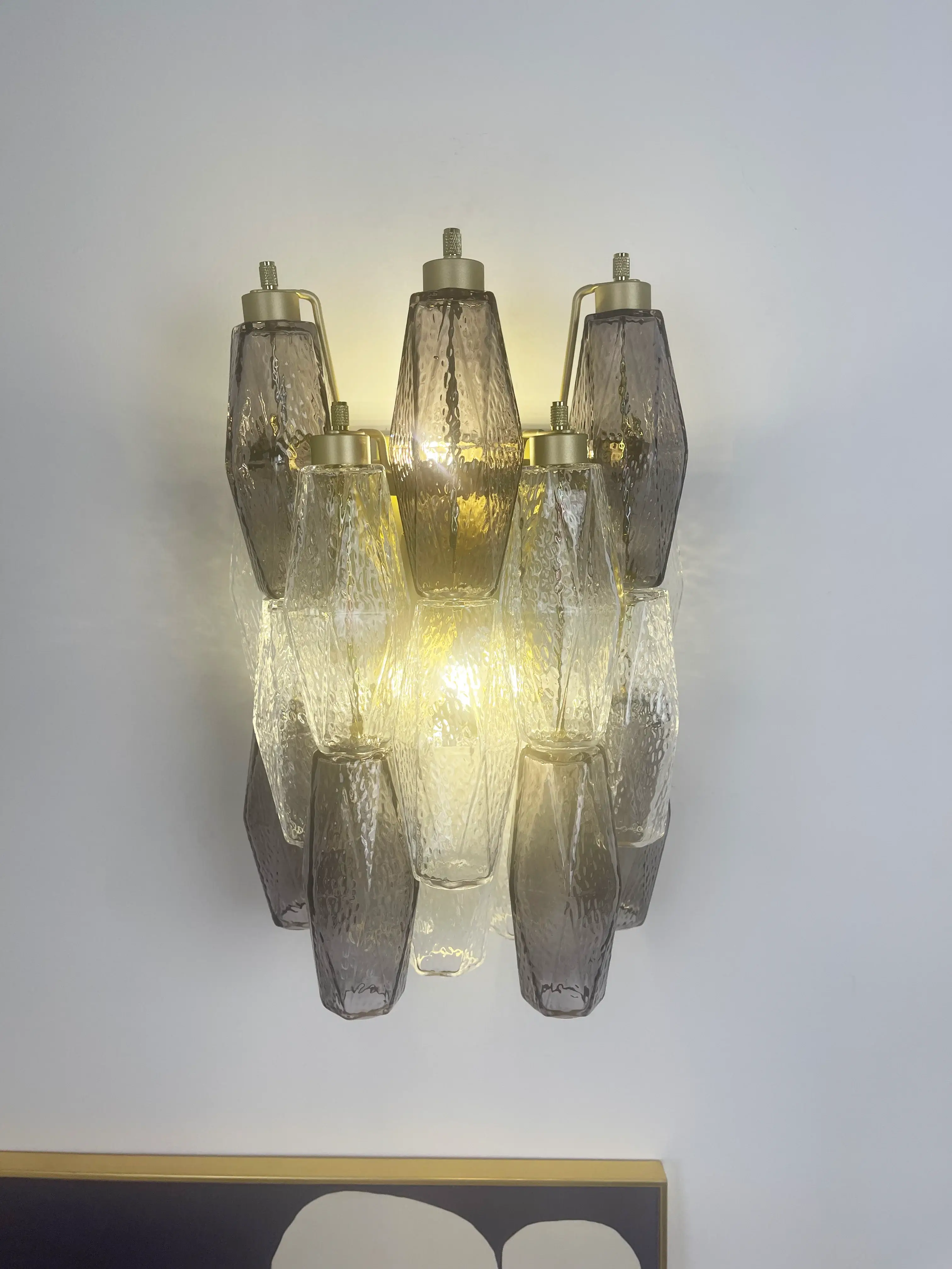 Murano Smoked Transparent Glass Wall Sconces - Image 8