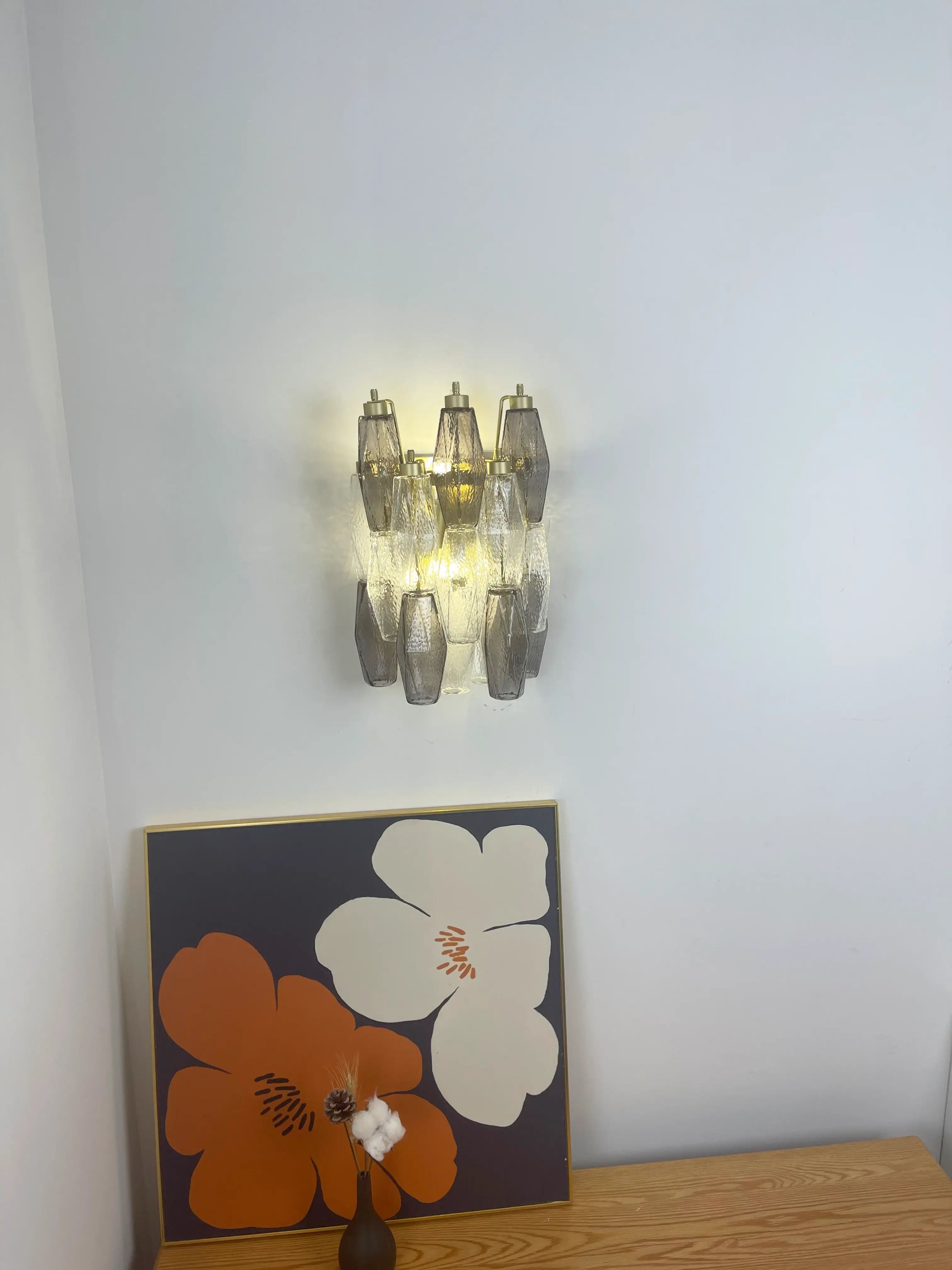 Murano Smoked Transparent Glass Wall Sconces - Image 9