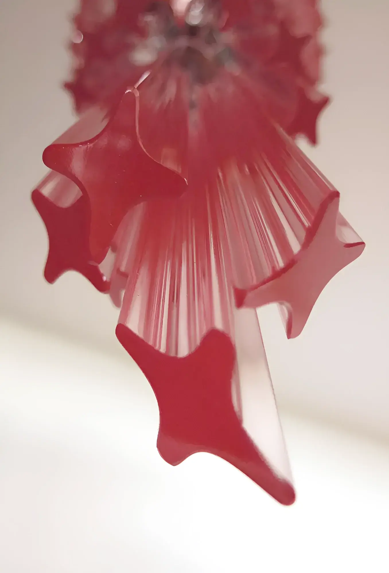 Murano Spiral Pink Prism Glass Chandelier - Image 7
