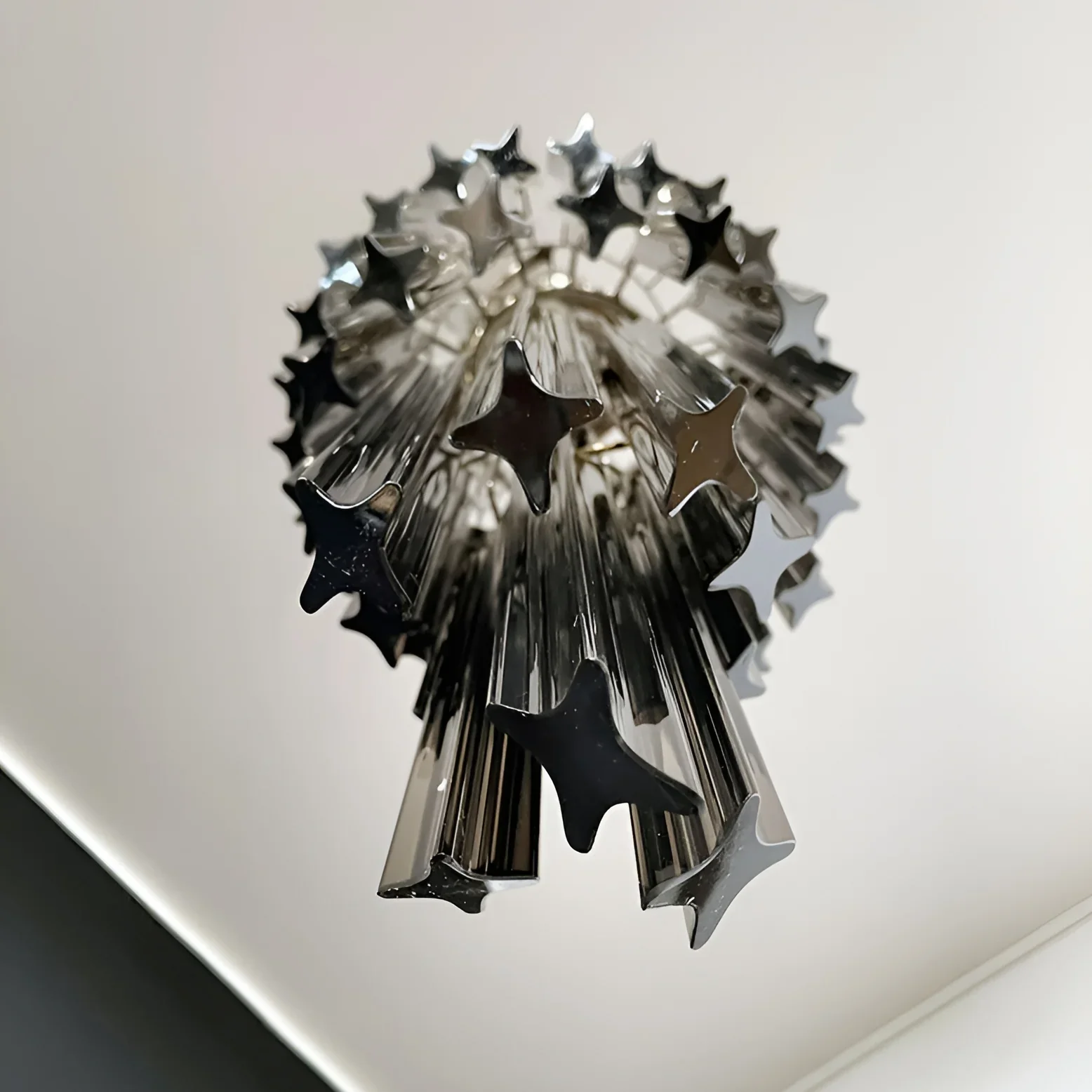 Murano Spiral Prisms Smoked Chandelier - Image 17