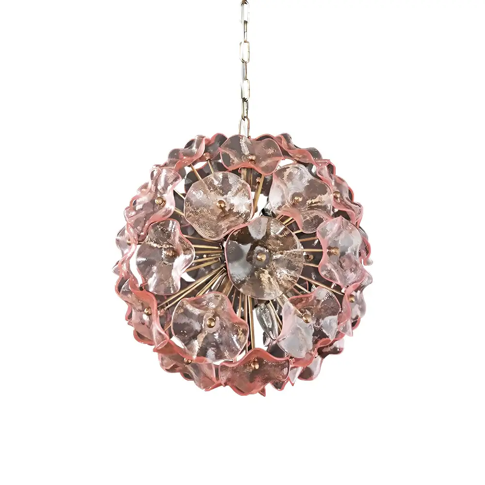 Murano Sputnik Poppy Pink Chandelier - Image 12