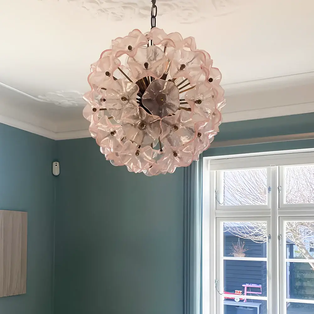 Murano Sputnik Poppy Pink Chandelier - Image 2