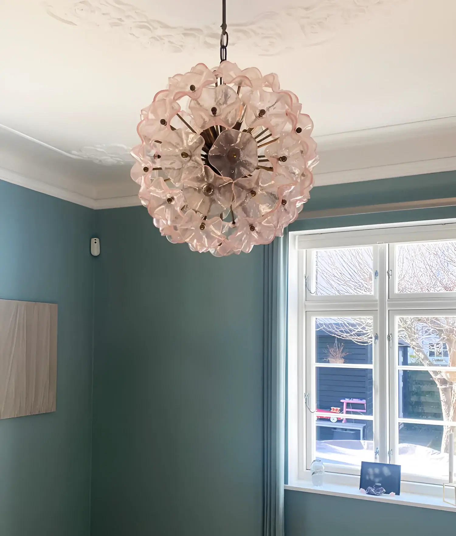 Murano Sputnik Poppy Pink Chandelier - Image 5