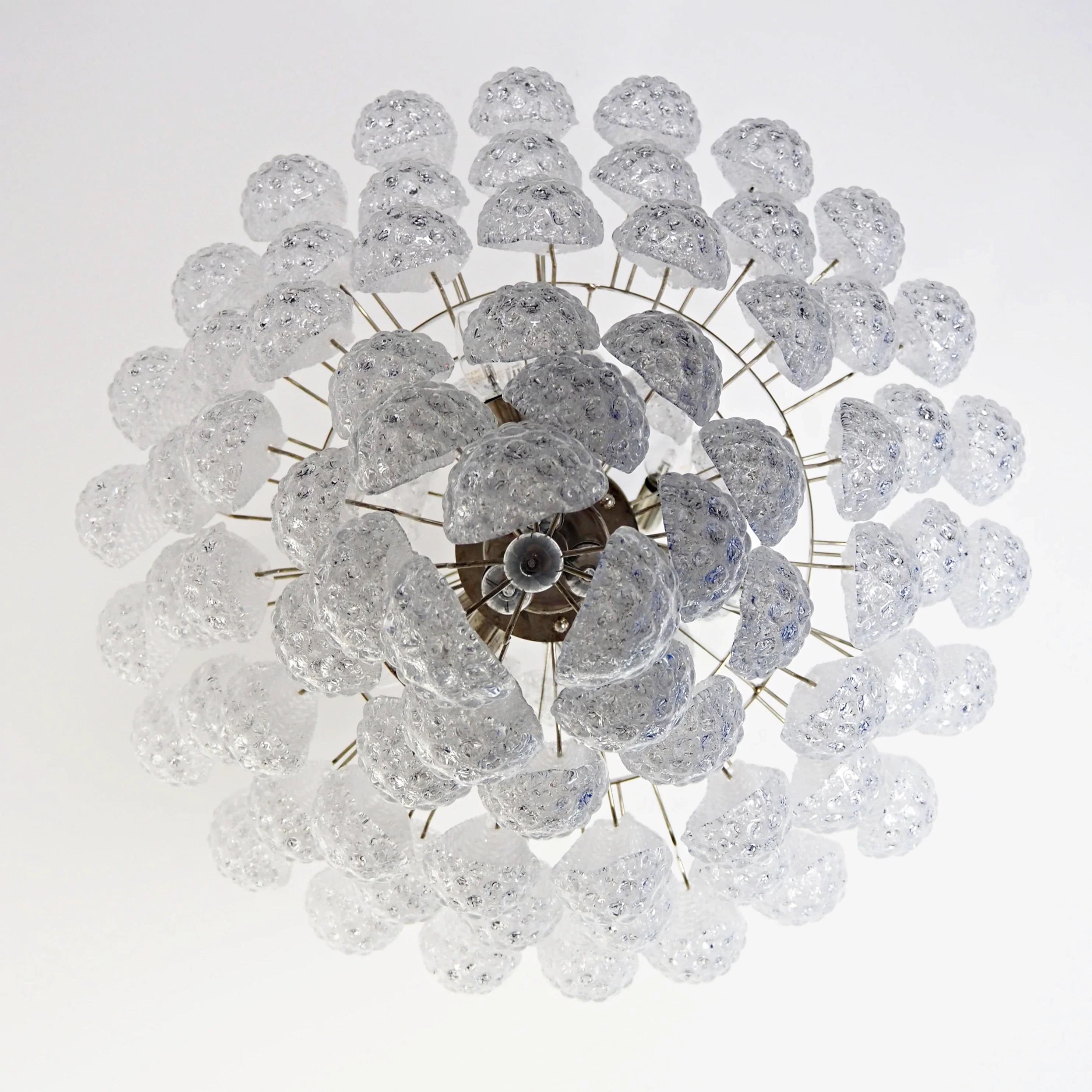 Murano Transparent Petals Glass Chandelier - Image 17