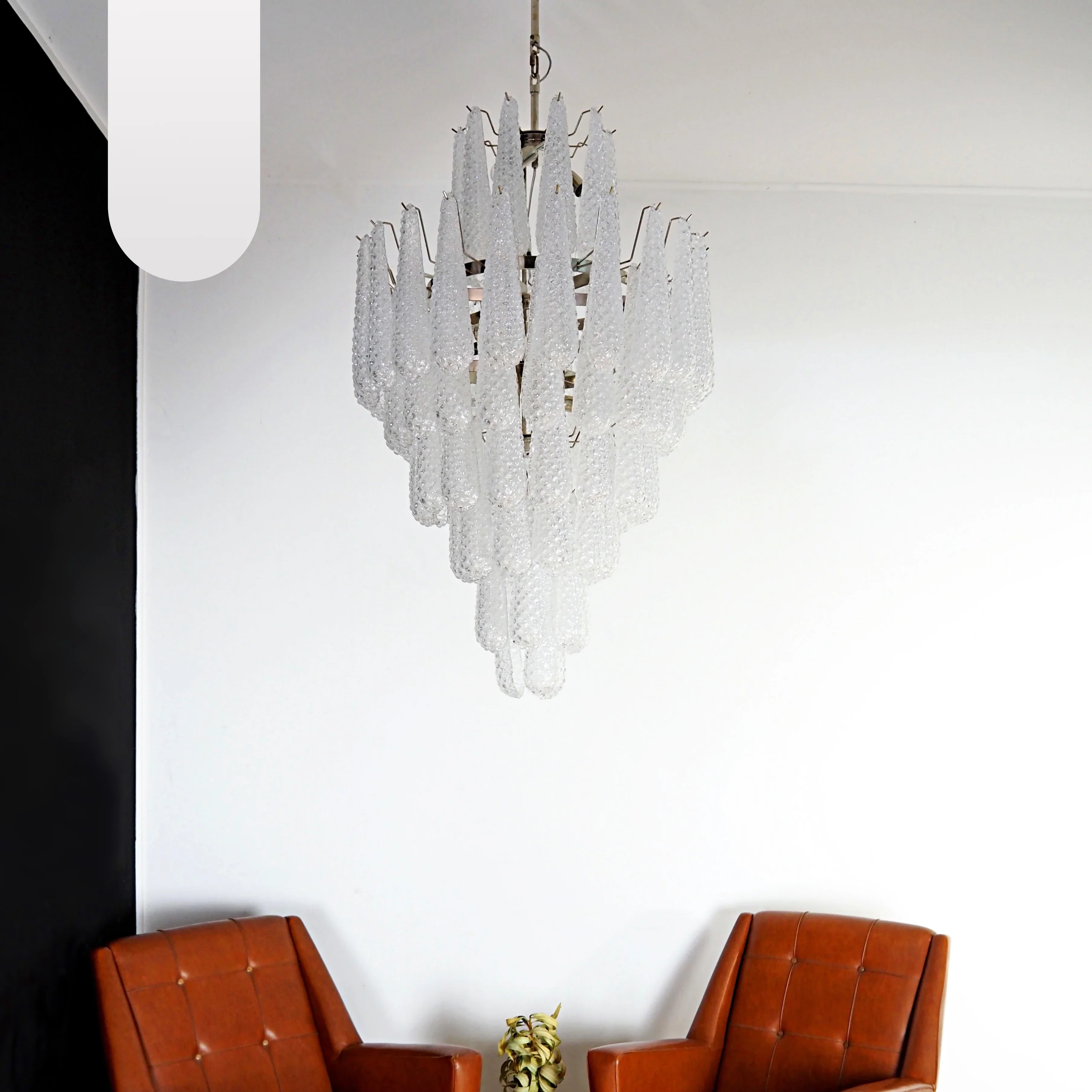 Murano Transparent Petals Glass Chandelier - Image 22