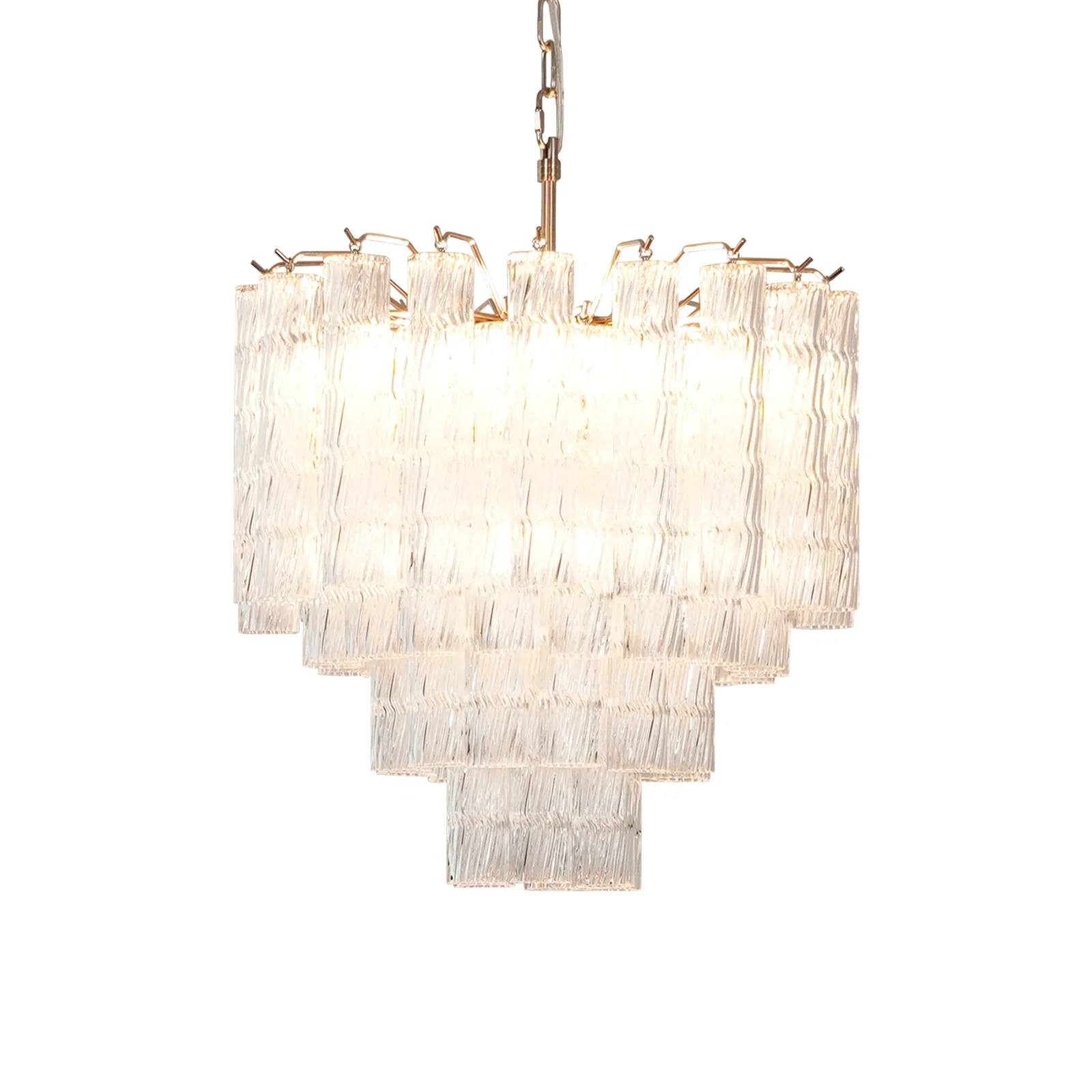 Murano Wave Glass Tube Chandelier - Image 11
