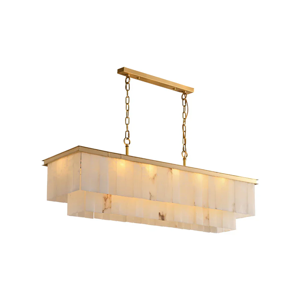 Natural Alabaster Dining Room Chandelier - Image 14