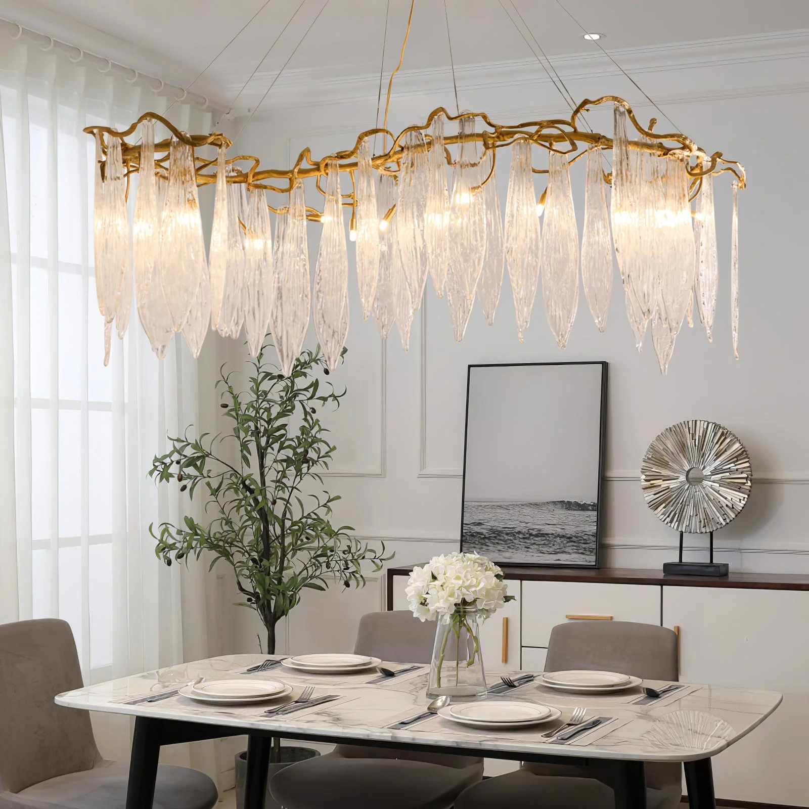 Niagara Brass Crystal Chandelier - Image 2