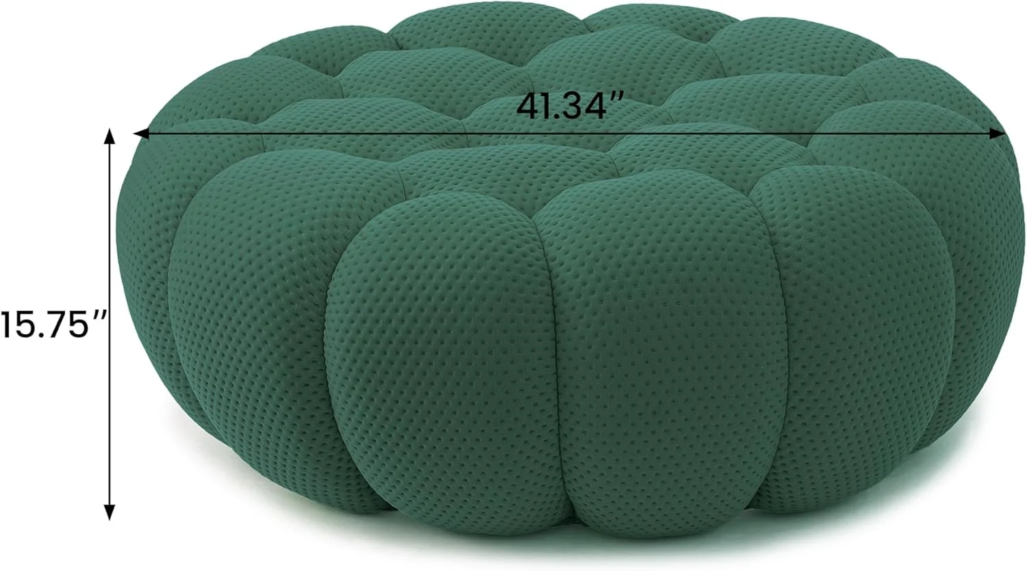 Nuvé® Mitsu Modular Bouclé Cloud Sofa - Dark Green - Ottoman - Image 7