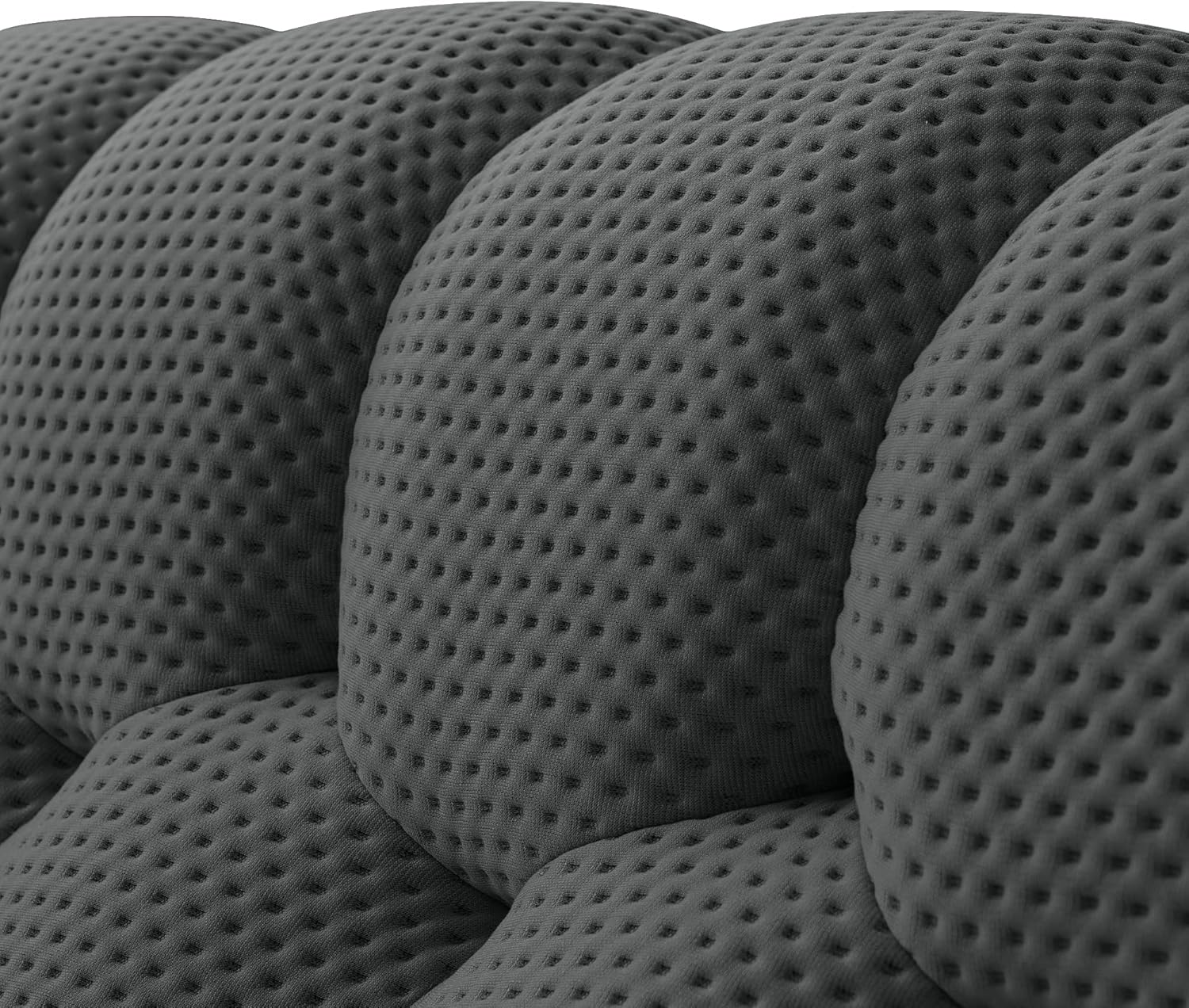Nuvé® Mitsu Modular Bouclé Cloud Sofa - Dark Grey - Single Seater - Image 3