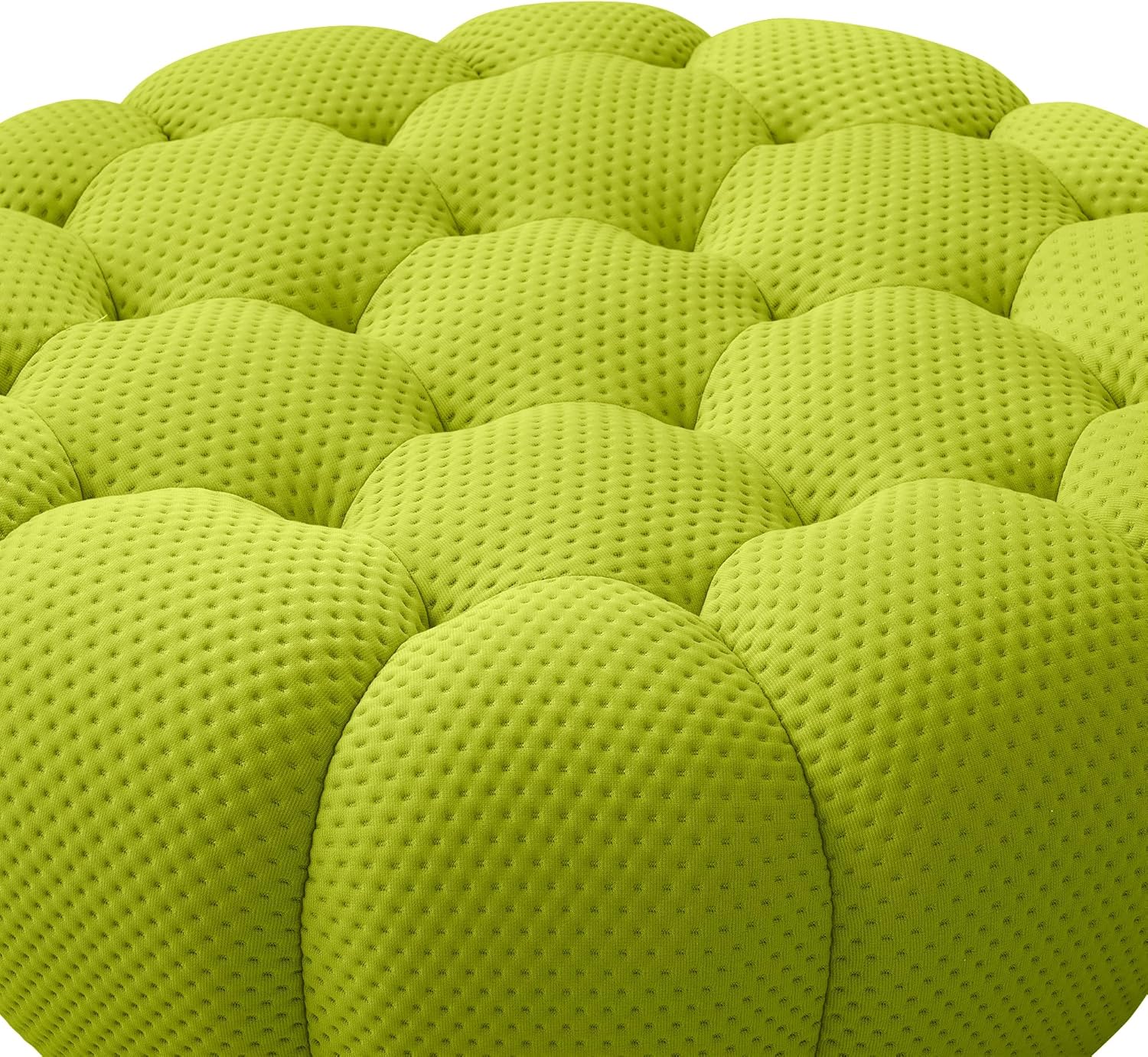 Nuvé® Mitsu Modular Bouclé Cloud Sofa - Lime Green - Ottoman - Image 2