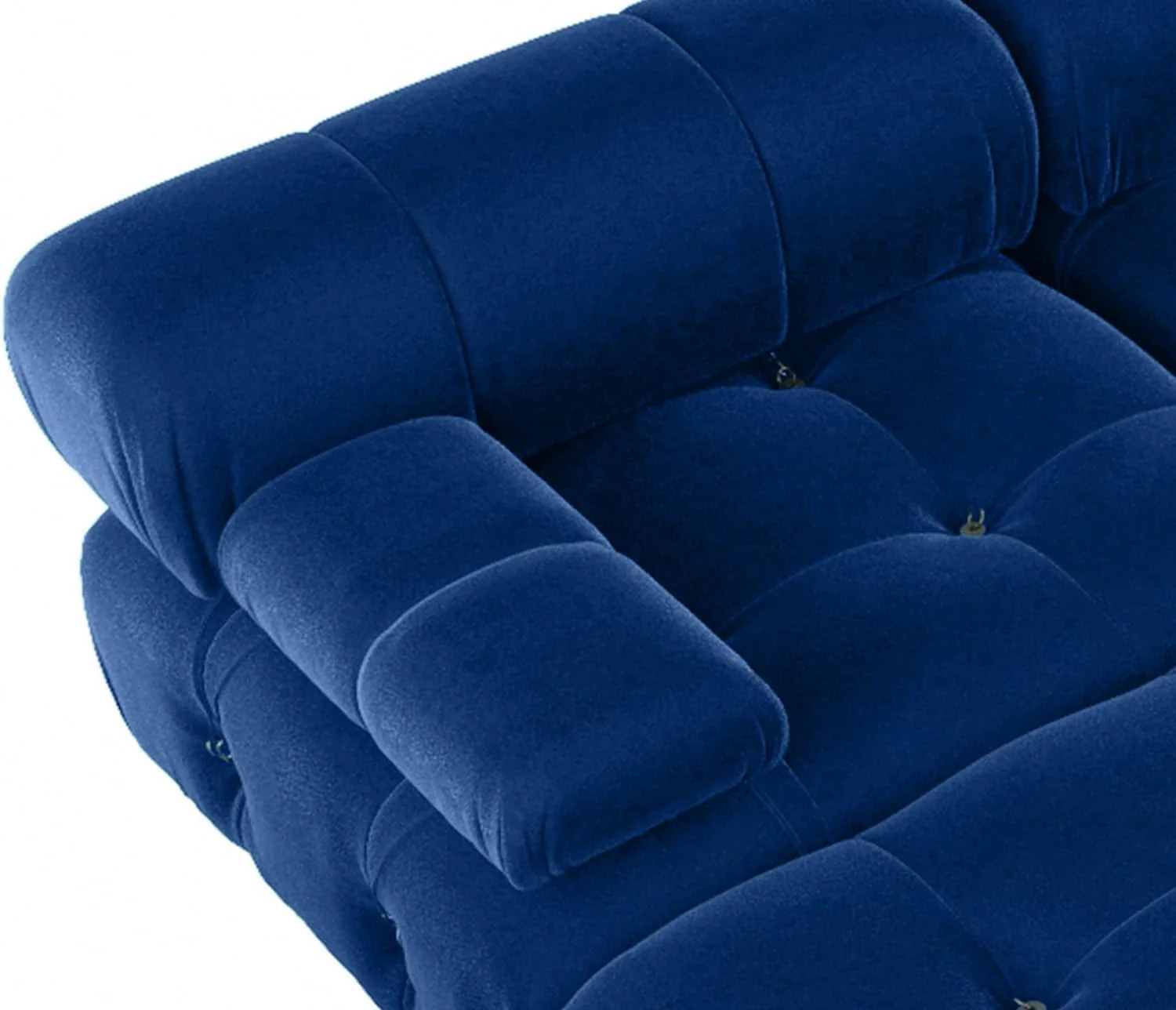 Nuvé® Takumi Velvet Modular Bouclé Cloud Sofa - Blue - 4-Seater Sofa with 2 Ottoman - Image 3