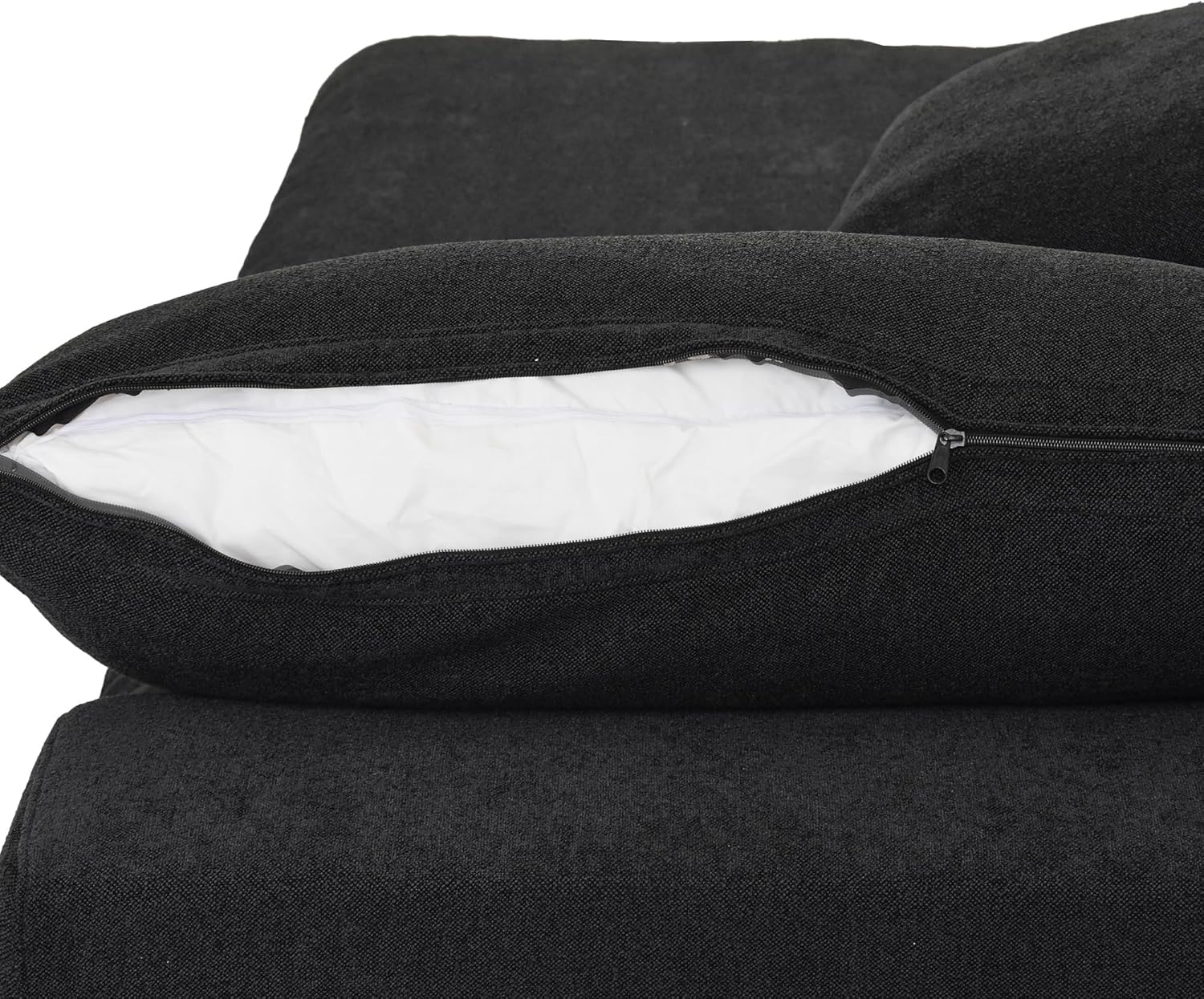 Nuvé® Solace Modular Bouclé Cloud Sofa - Obsidian Black - 4-Seater Sofa - Image 6