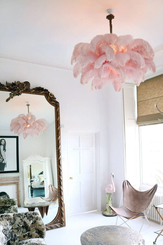 Ostrich Feather Chandeliers - Image 14
