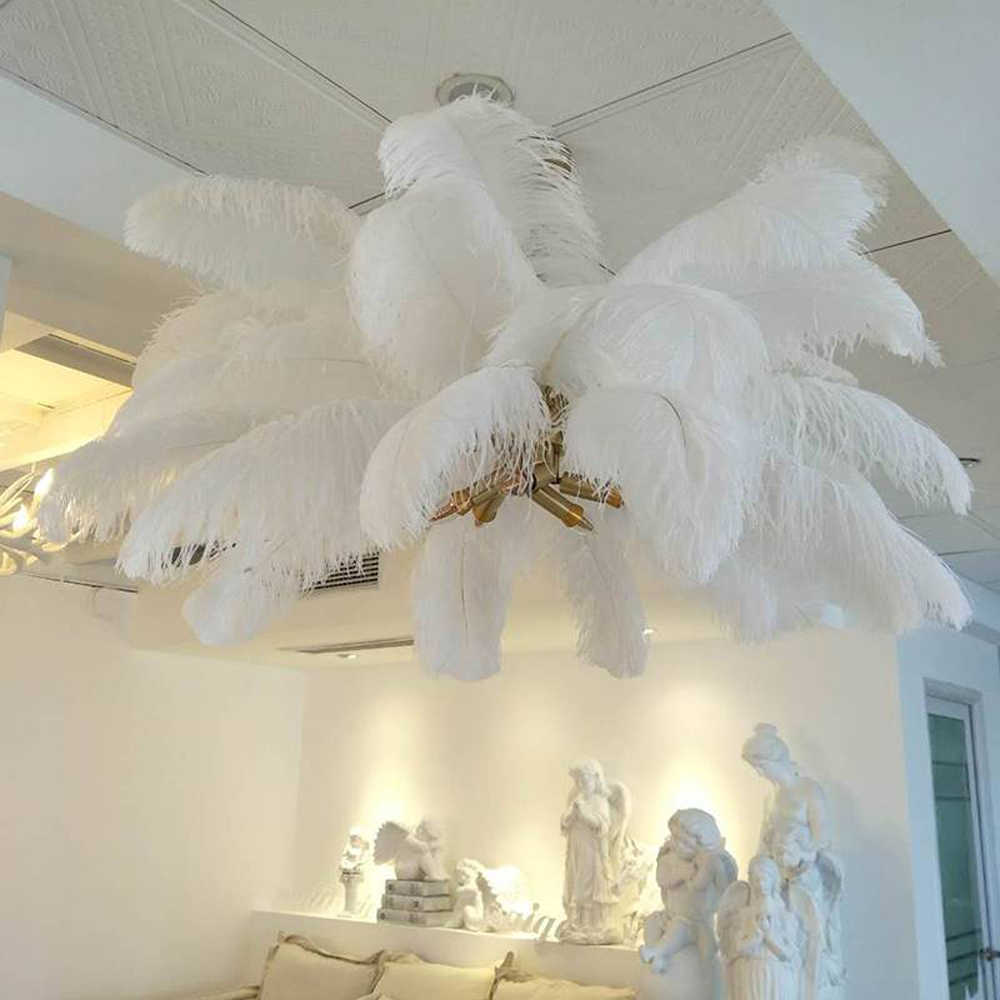Ostrich Feather Chandeliers - Image 5