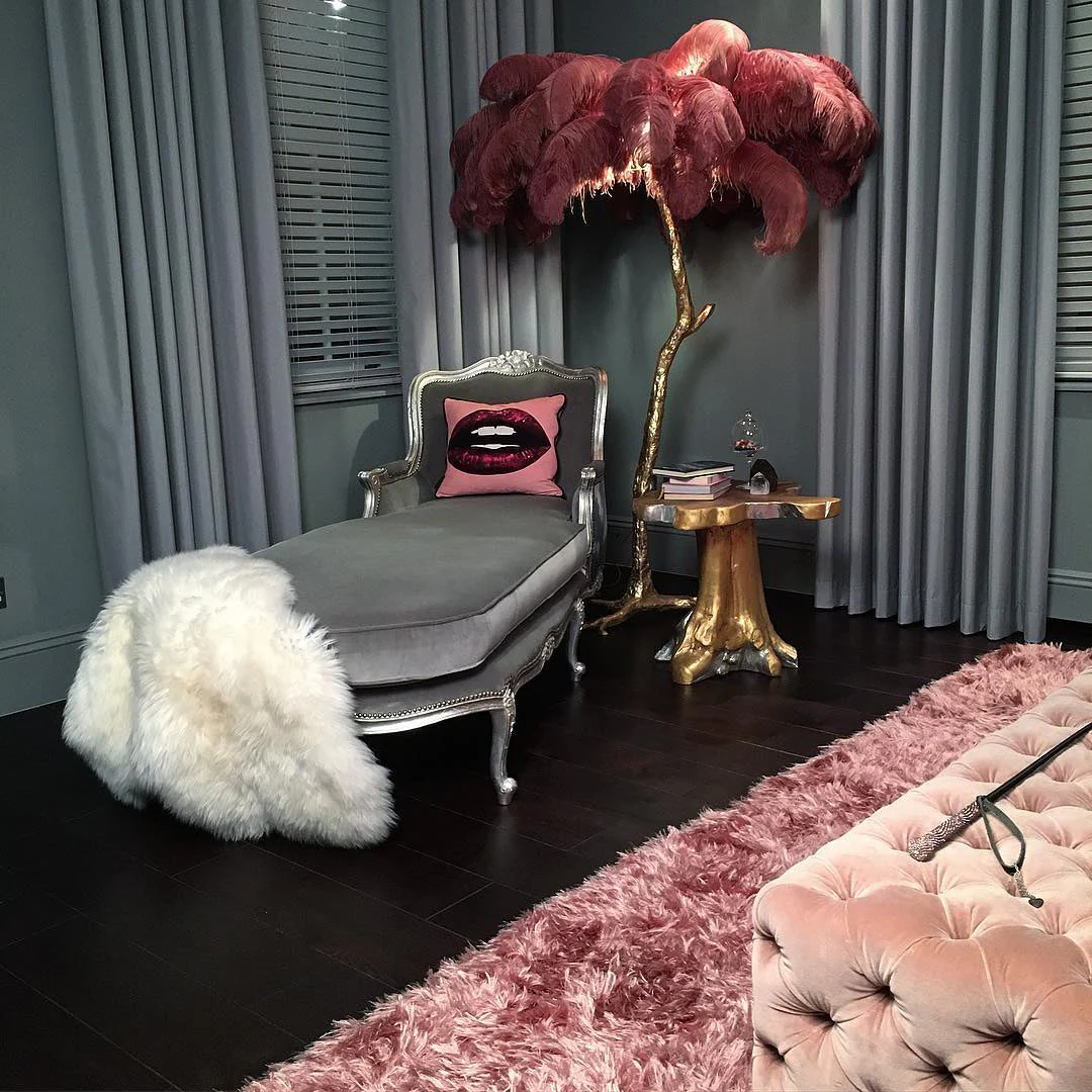 Ostrich Feather Floor Lamp - Image 6