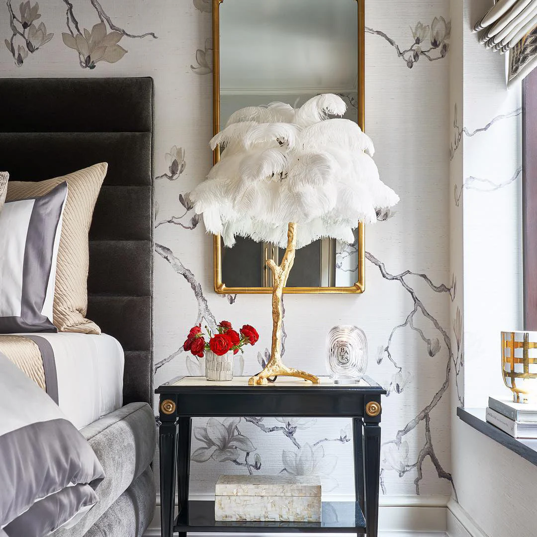 Ostrich Feather Table Lamp - Image 3