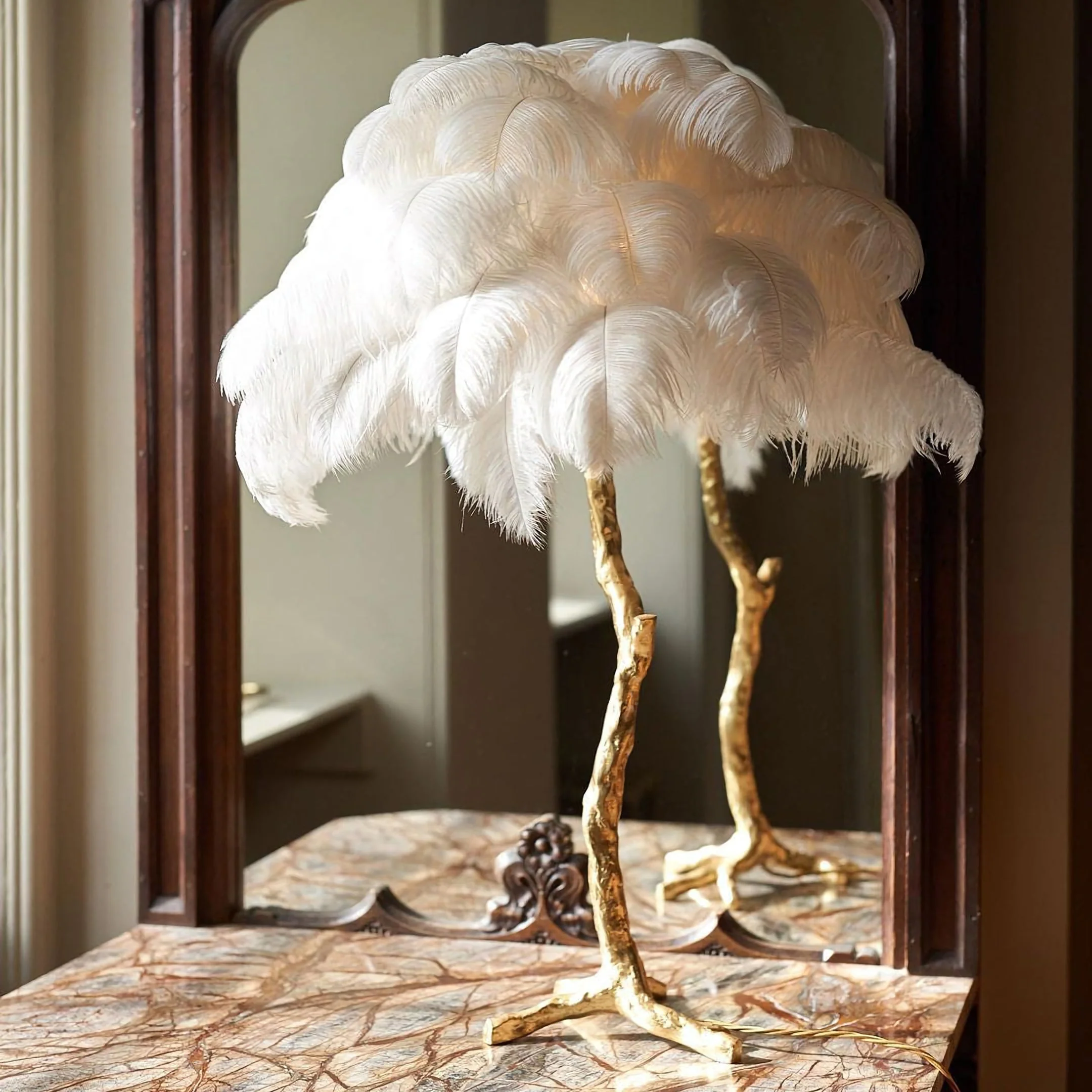 Ostrich Feather Table Lamp - Image 57