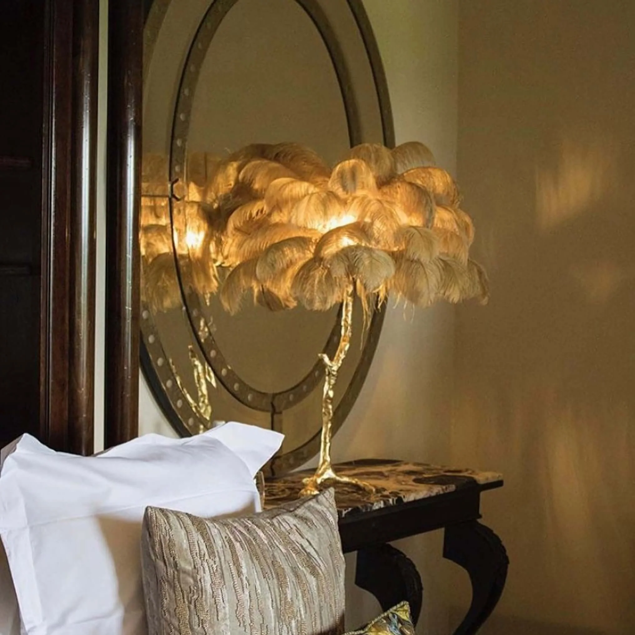 Ostrich Feather Table Lamp - Image 60