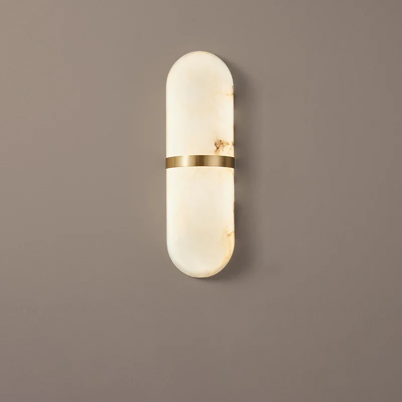 Oval Alabaster Semi Circular Wall Lamp - Image 25