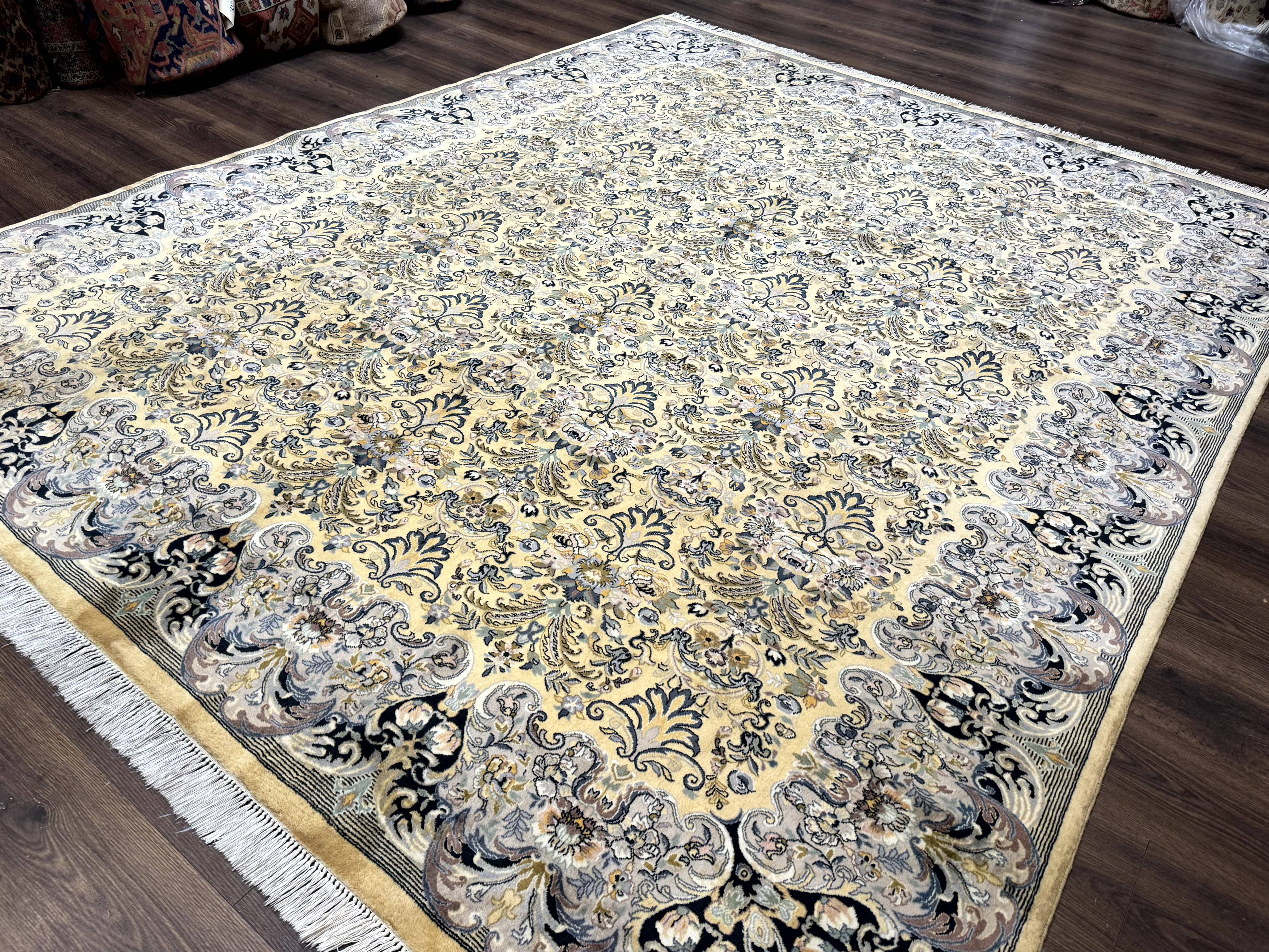 Pak Persian Rug 8x10, Allover Pattern, Fine 225 KPSI, Cream - Image 2