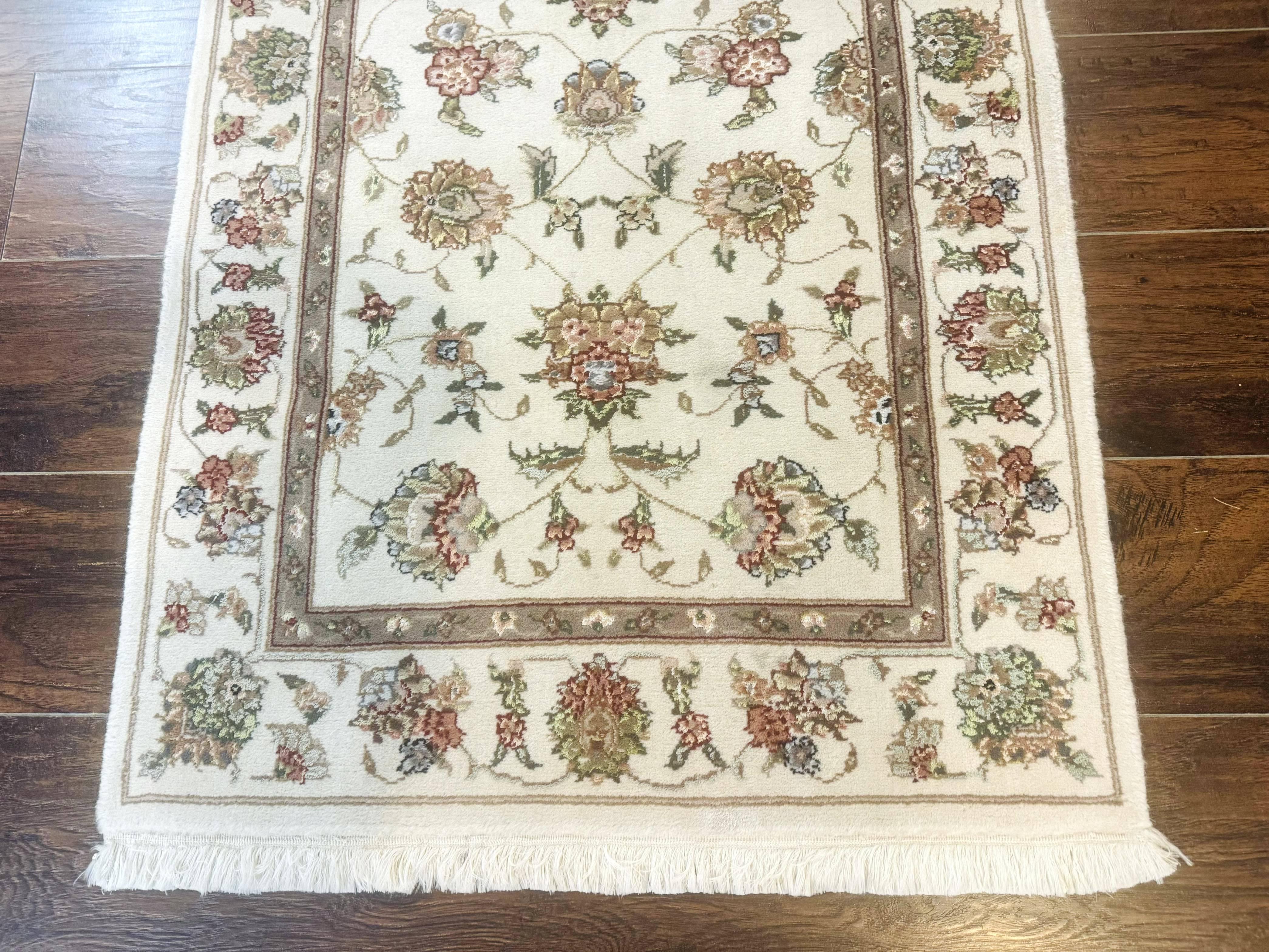 Pak Persian Runner Rug 2.6 x 8ft, Oriental Carpet for Hallway or Kitchen, Handmade, Wool and Silk Highlights - Image 8