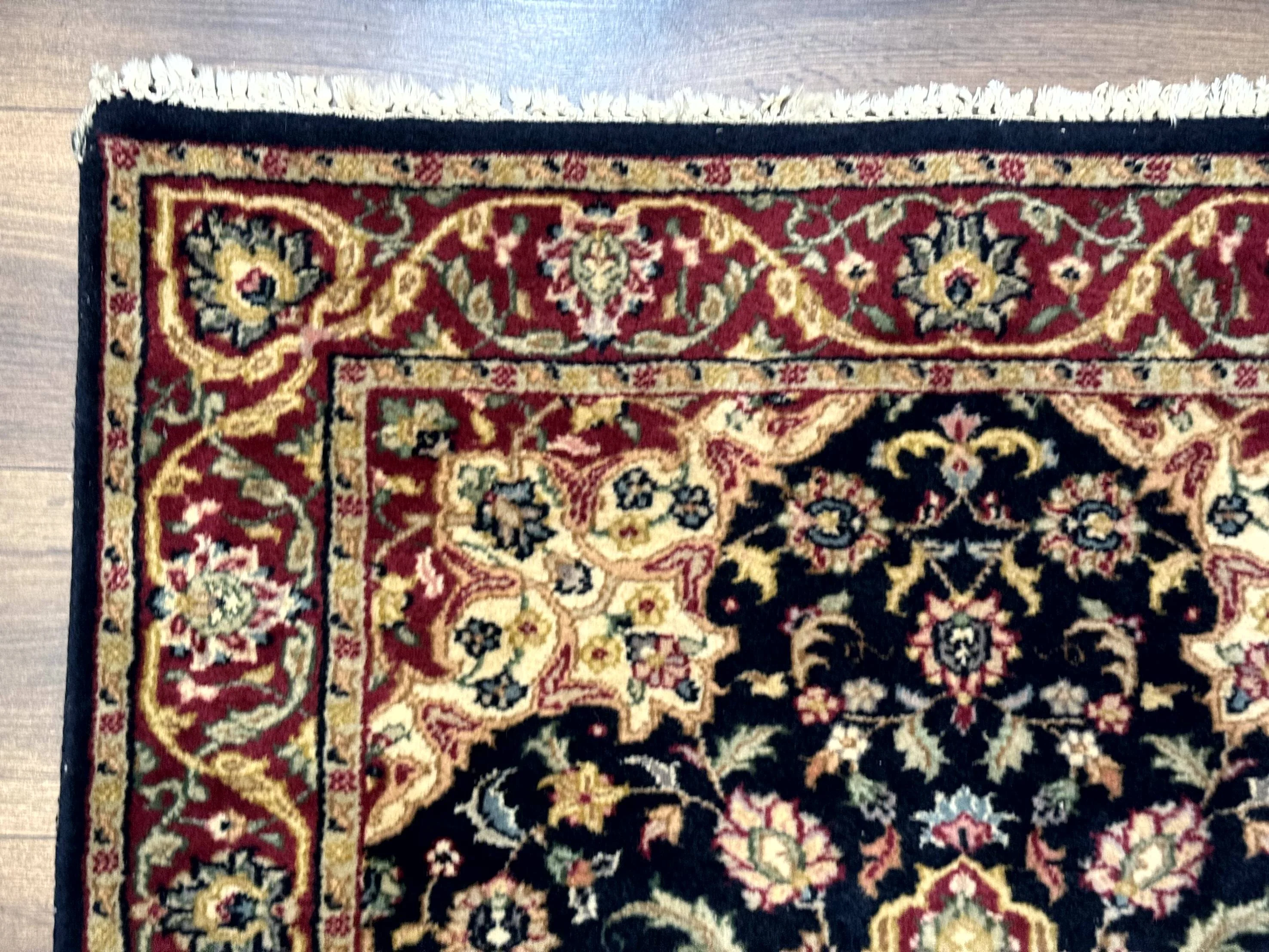 Pak Persian Sarouk Rug 3x5, Navy Blue and Red - Image 6