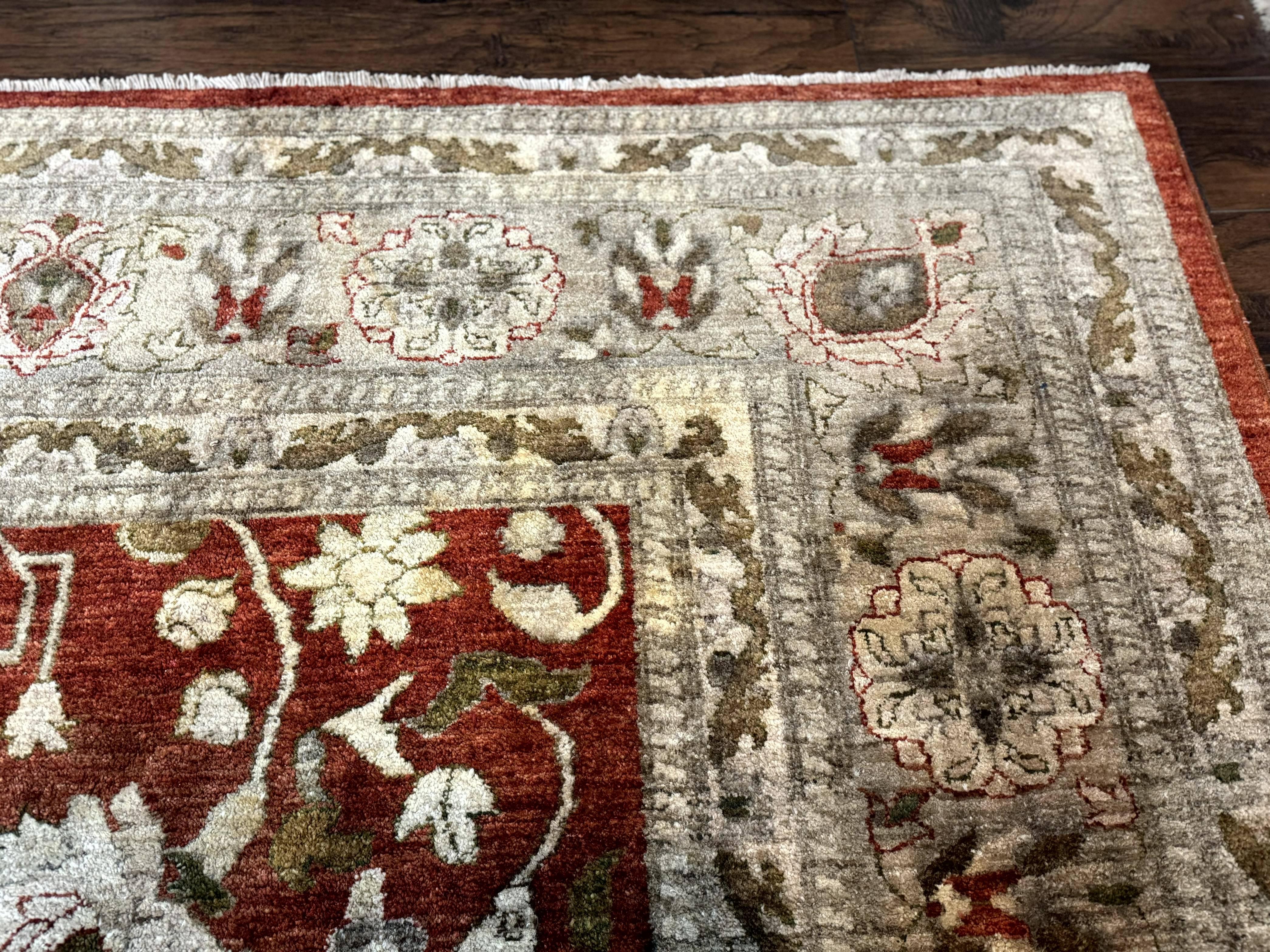 Pakistani Peshawar Rug 10x13, Burnt Orange, Large Handmade Wool Carpet - Image 7