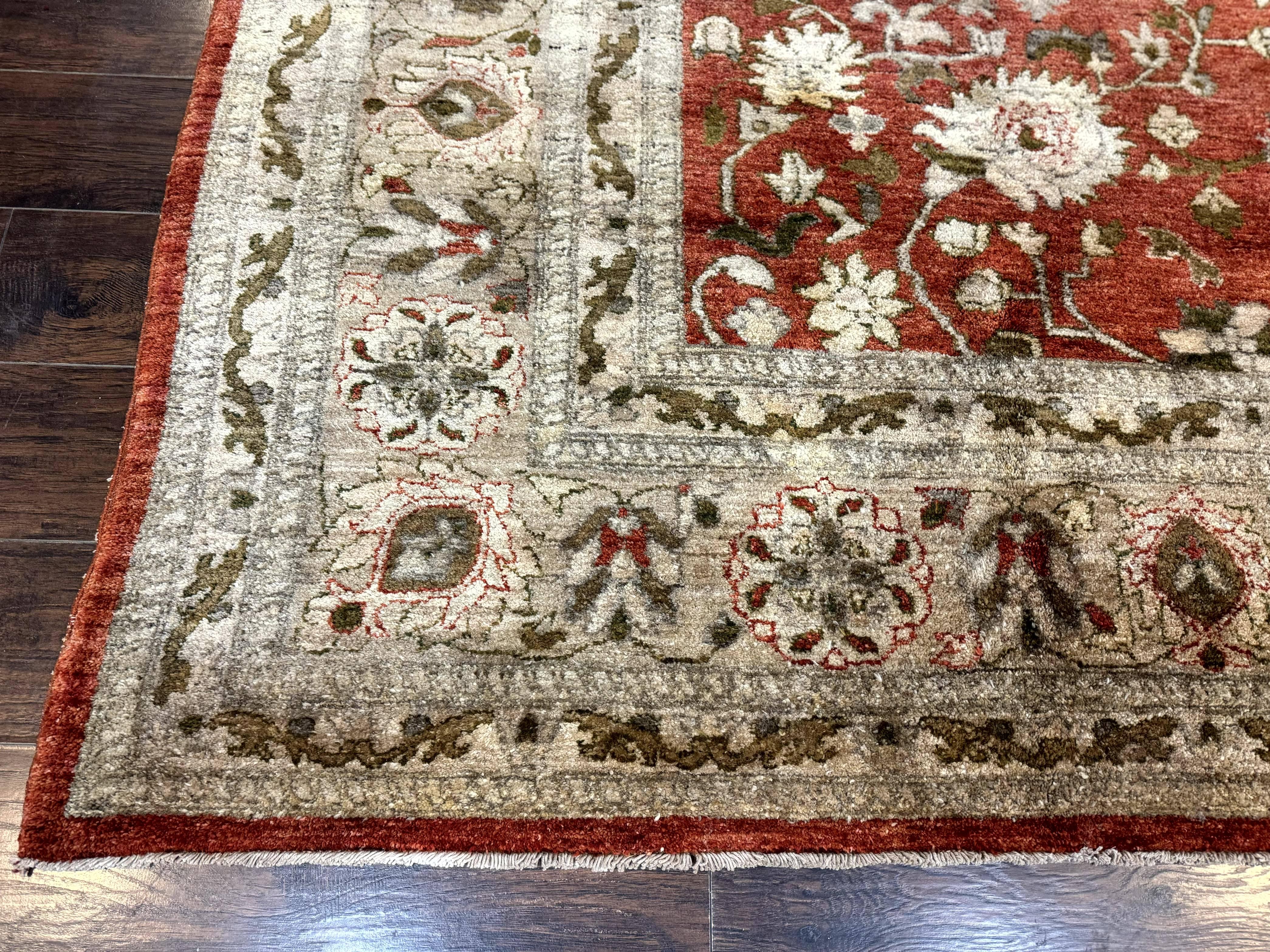 Pakistani Peshawar Rug 10x13, Burnt Orange, Large Handmade Wool Carpet - Image 8