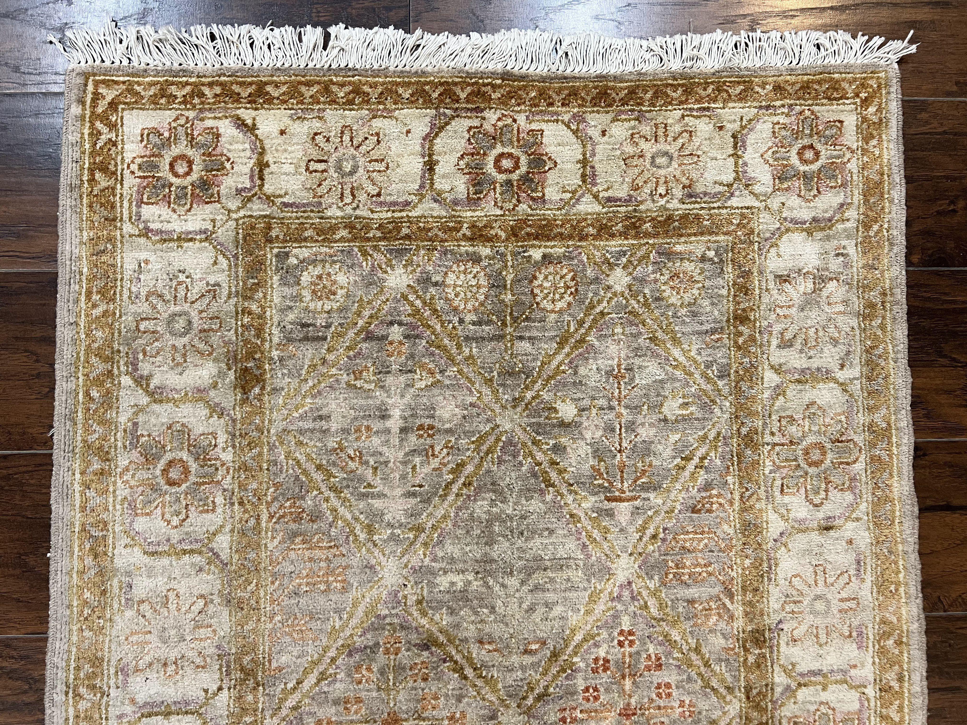 Pakistani Peshawar Rug 3x5, Safavieh Wool Handmade Hand Knotted Vintage Rug, Panel Design 3 x 5 Oriental Carpet - Image 3
