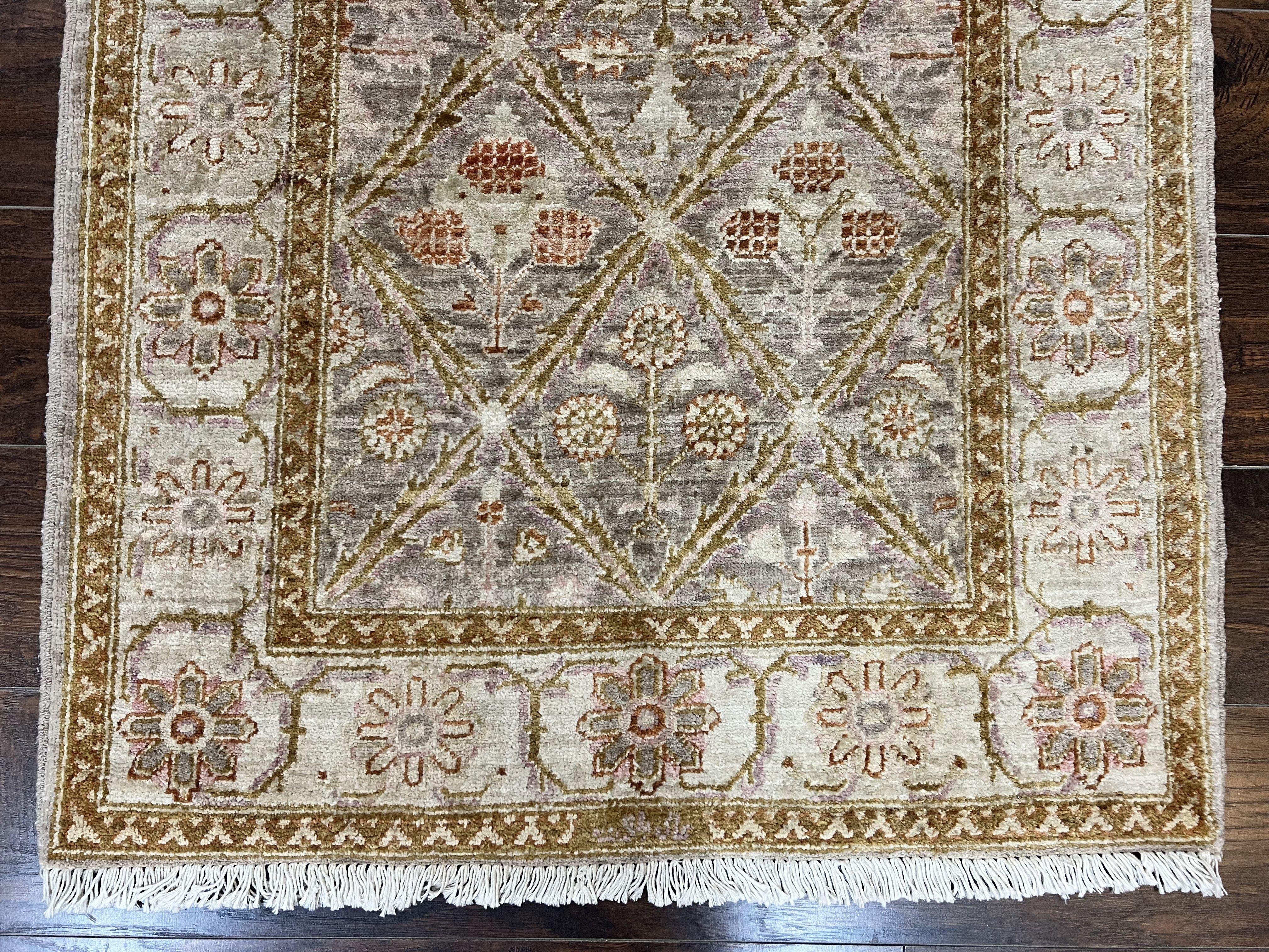Pakistani Peshawar Rug 3x5, Safavieh Wool Handmade Hand Knotted Vintage Rug, Panel Design 3 x 5 Oriental Carpet - Image 5