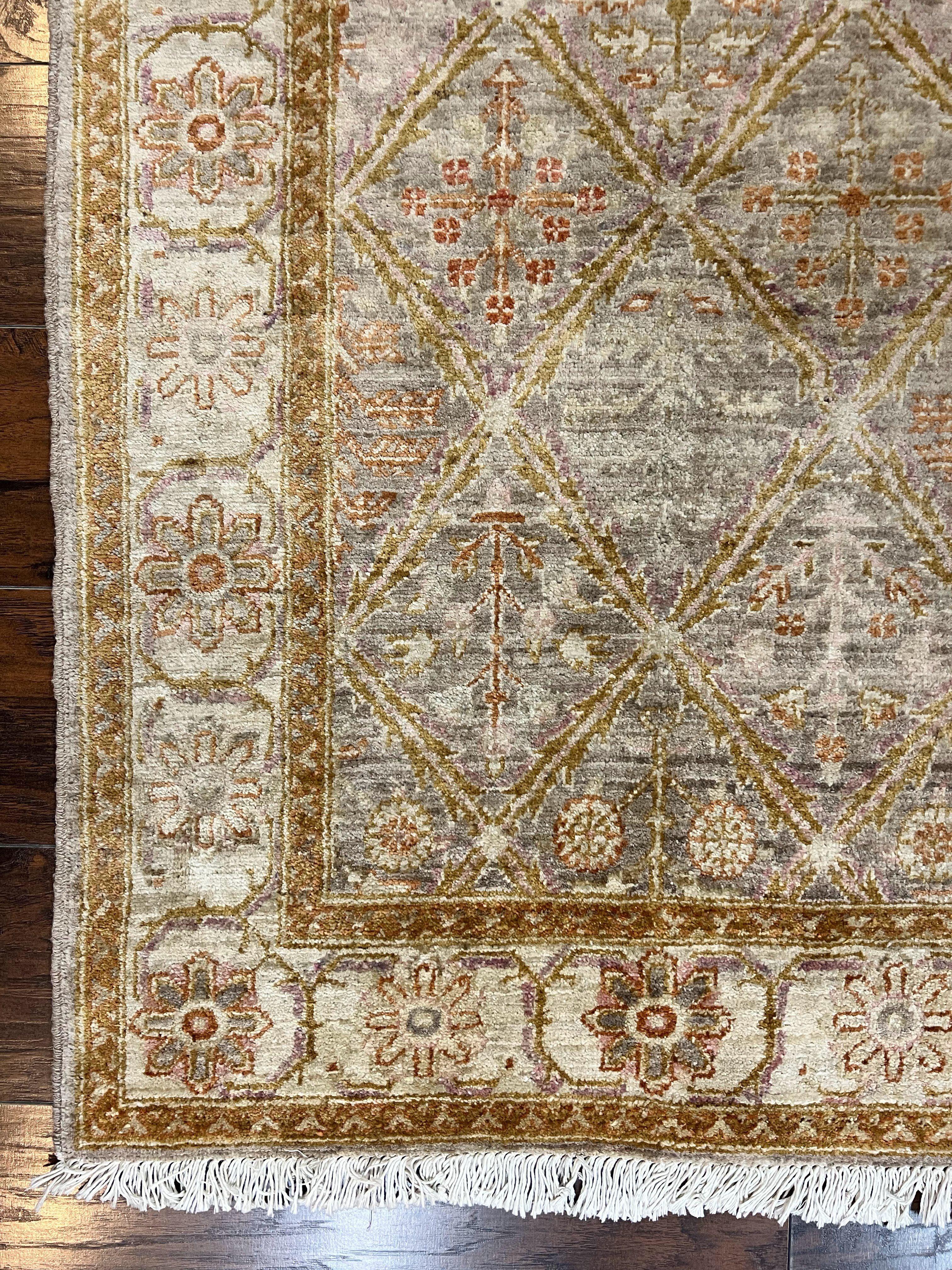 Pakistani Peshawar Rug 3x5, Safavieh Wool Handmade Hand Knotted Vintage Rug, Panel Design 3 x 5 Oriental Carpet - Image 8